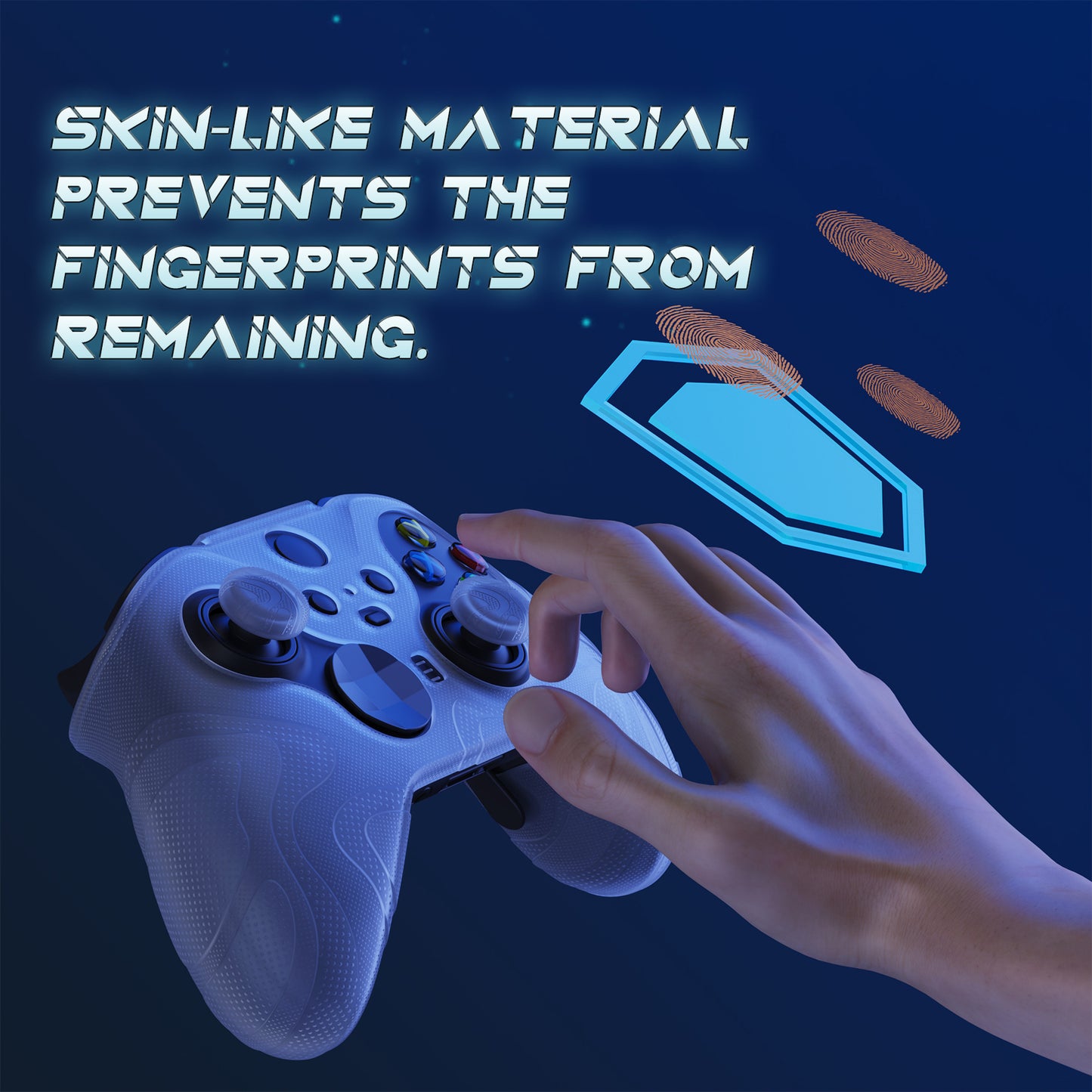 PlayVital マウンテンレンジエディション シリコングリップカバー(サムグリップ付き) Xbox Elite Series 2 コントローラー& Xbox Elite Series 2 コアコントローラー用【クリアホワイト】