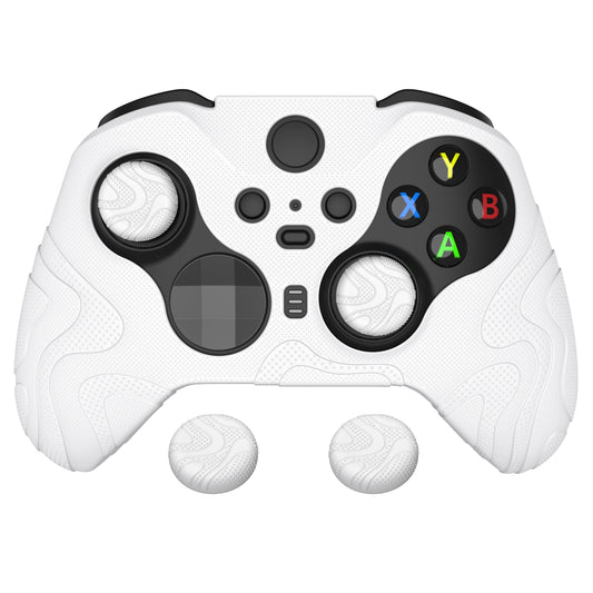 PlayVital マウンテンレンジエディション シリコングリップカバー(サムグリップ付き) Xbox Elite Series 2 コントローラー& Xbox Elite Series 2 コアコントローラー用【ホワイト】