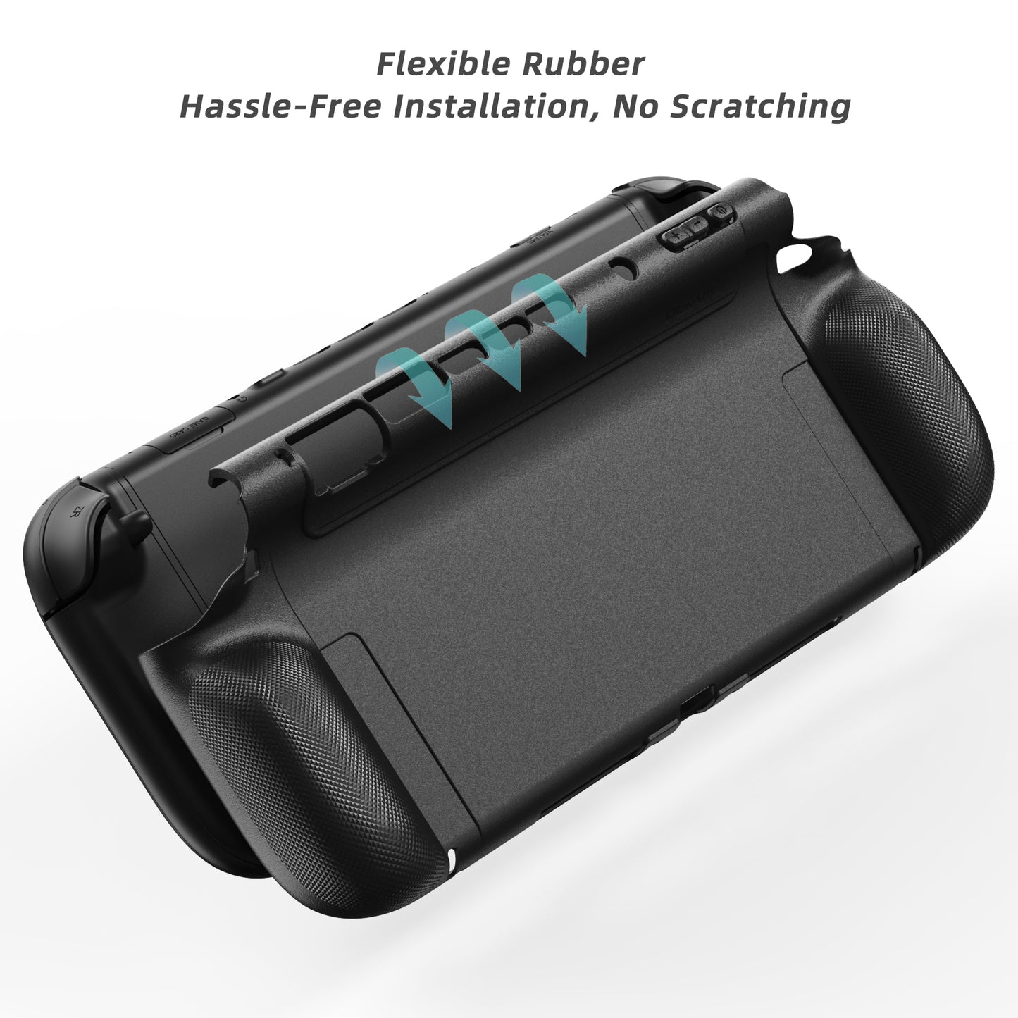 PlayVital PURE Nintendo Switch 2(2025)対応 TPU保護ケース ドック対応 耐衝撃 人間工学設計 グリップ付き 滑り止め 親指グリップキャップ付き【ブラック】