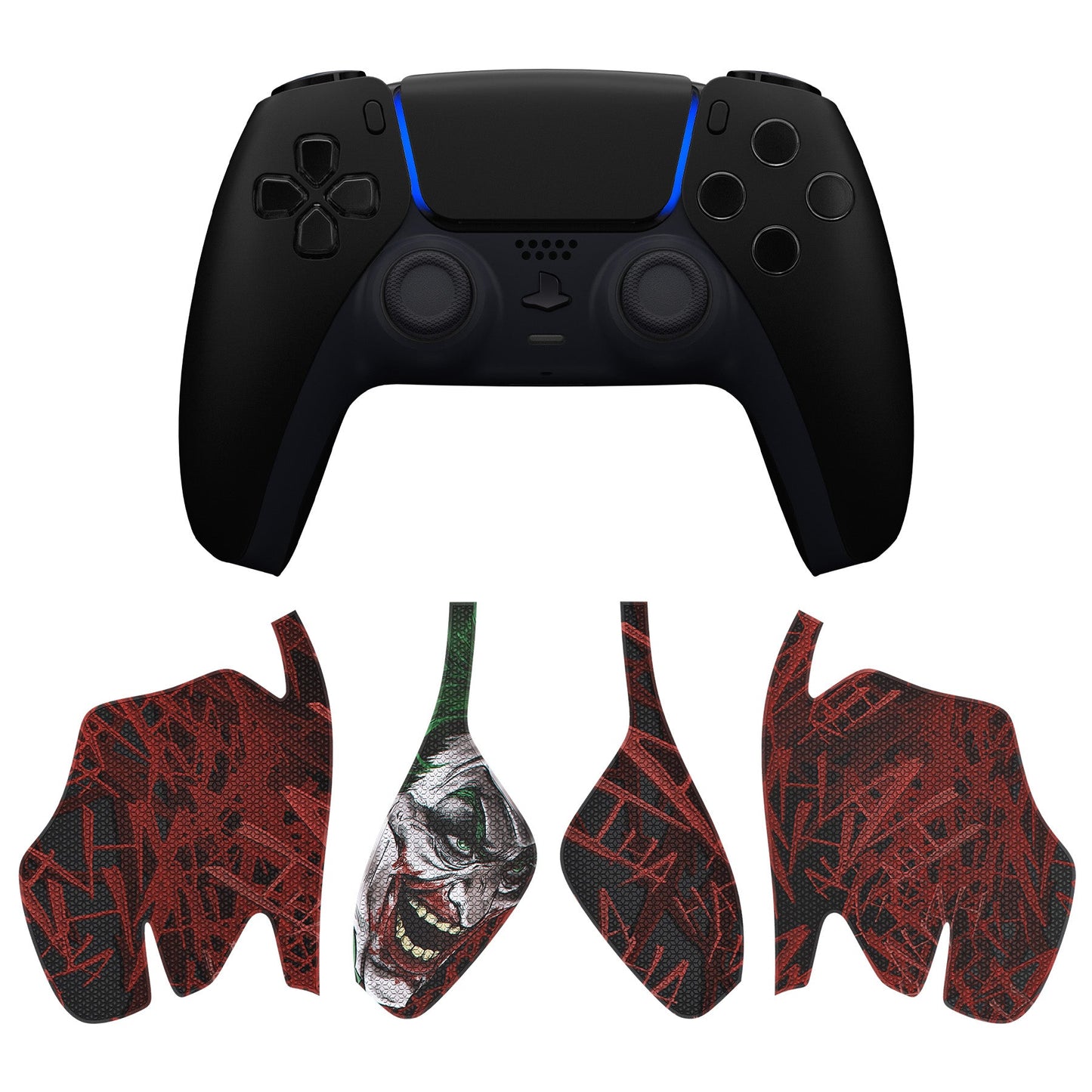 PlayVital スプリットデザイン 滑り止め 吸汗性 プレミアムグリップ PS5 コントローラー用 【ピエロHahaha】