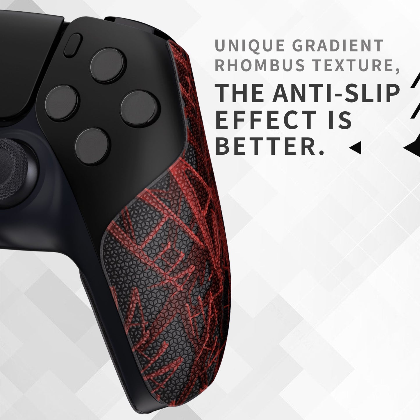 PlayVital スプリットデザイン 滑り止め 吸汗性 プレミアムグリップ PS5 コントローラー用 【ピエロHahaha】