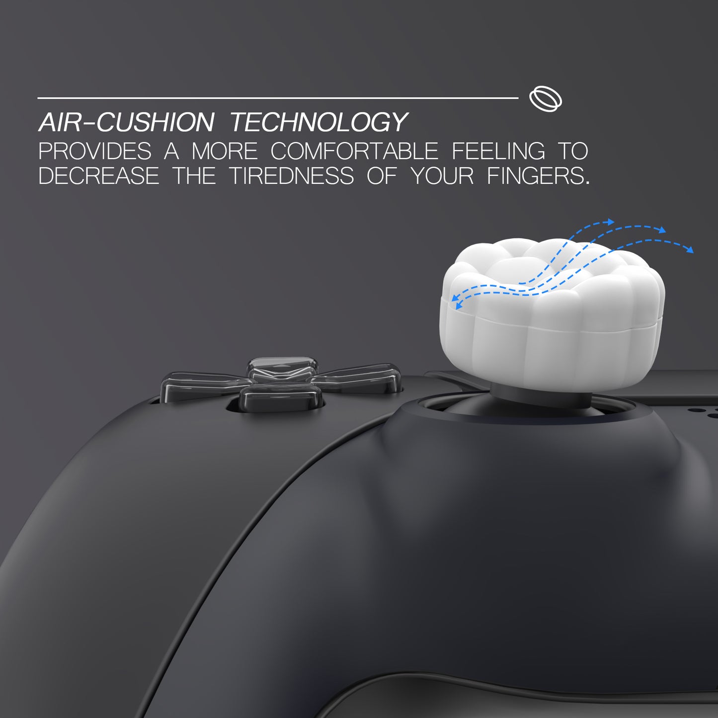 PlayVital パフクラウドテクスチャデザイン サムクッション グリップキャップ PS5 & PS4 & Switch Pro & Xbox Series X/S & Xbox Elite Series 2 & Xbox One & Xbox Core ワイヤレスコントローラー対応【ホワイト】