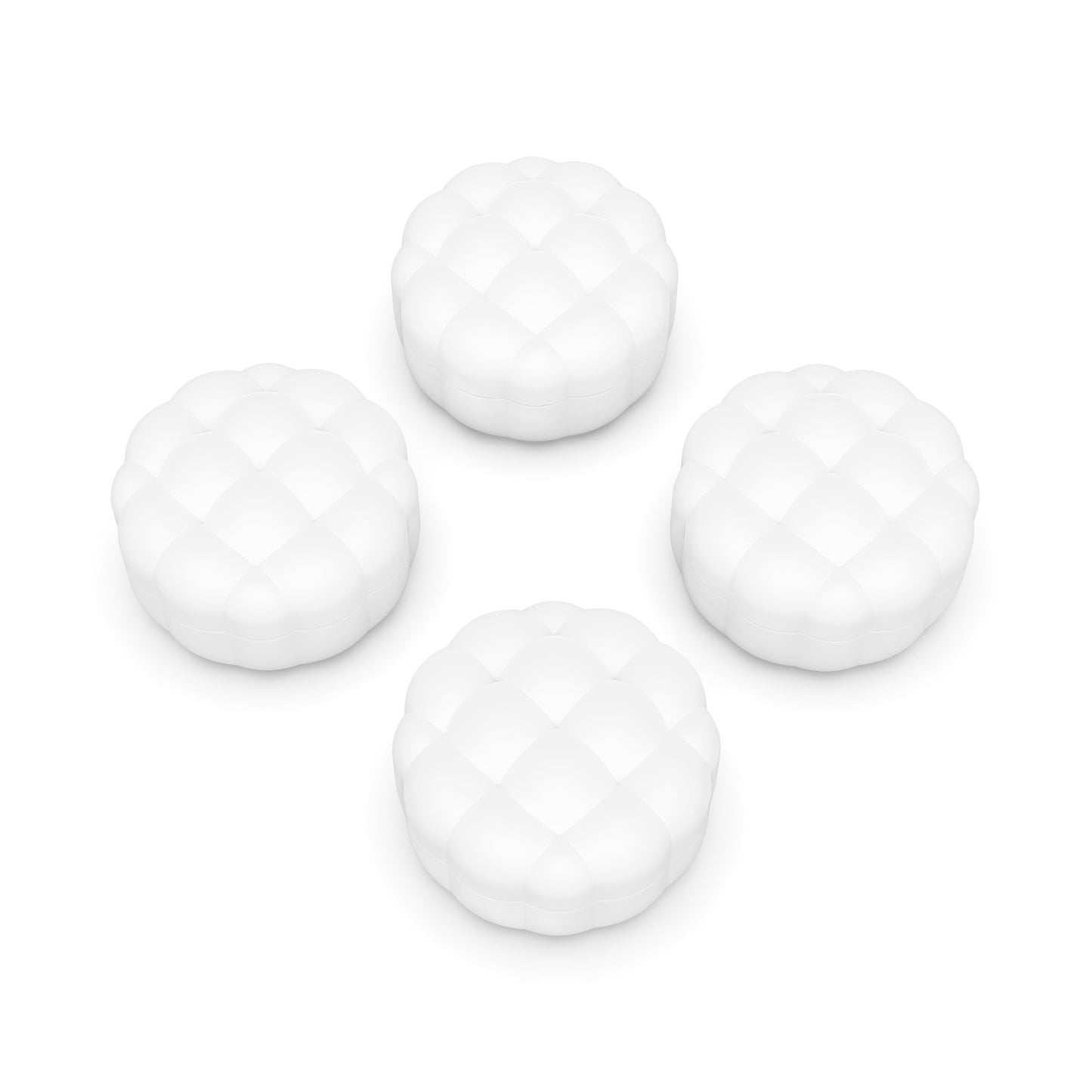 PlayVital パフクラウドテクスチャデザイン サムクッション グリップキャップ PS5 & PS4 & Switch Pro & Xbox Series X/S & Xbox Elite Series 2 & Xbox One & Xbox Core ワイヤレスコントローラー対応【ホワイト】