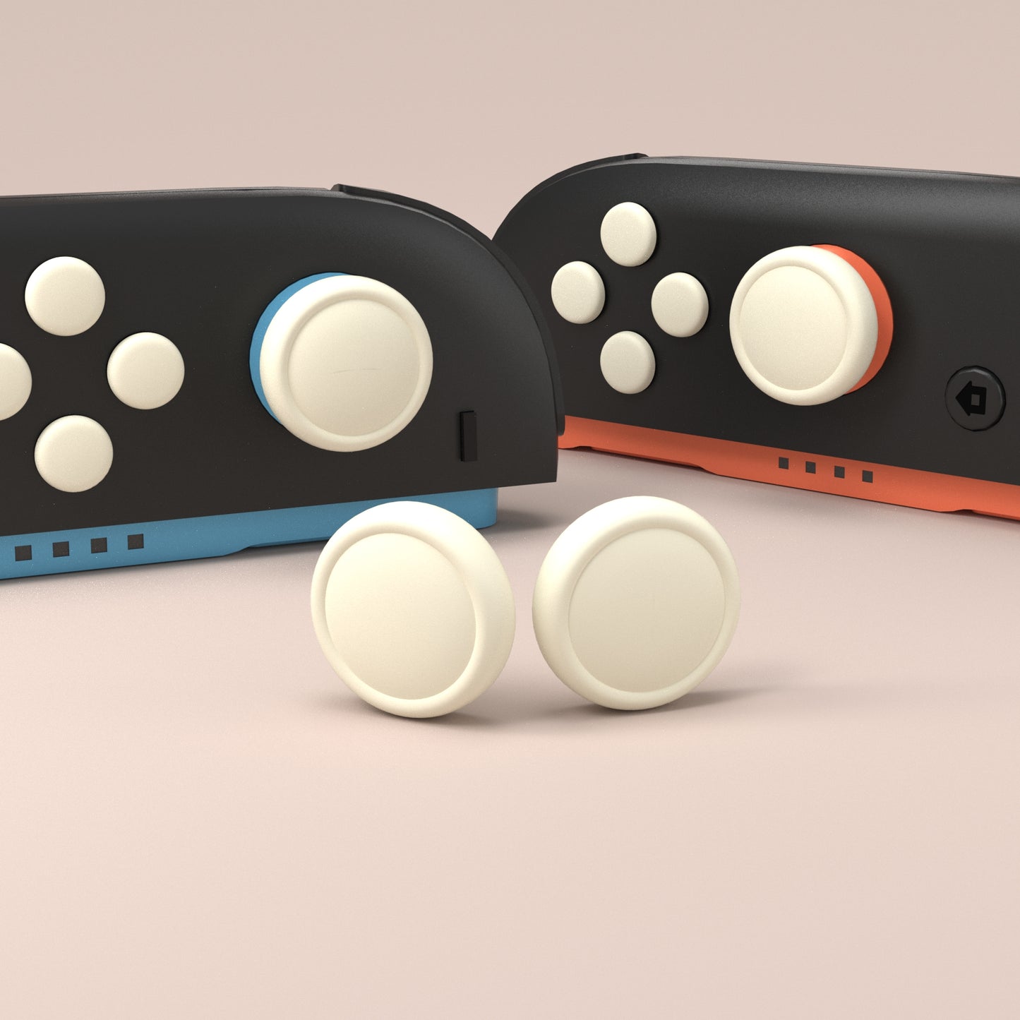 PlayVital Nintendo Switch 2(2025)対応 シリコンボタンカバー&親指グリップセット Joycon2対応 ABXY・方向ボタン用カラフルキャップ&ジョイスティックカバーセット【アンティークイエロー】