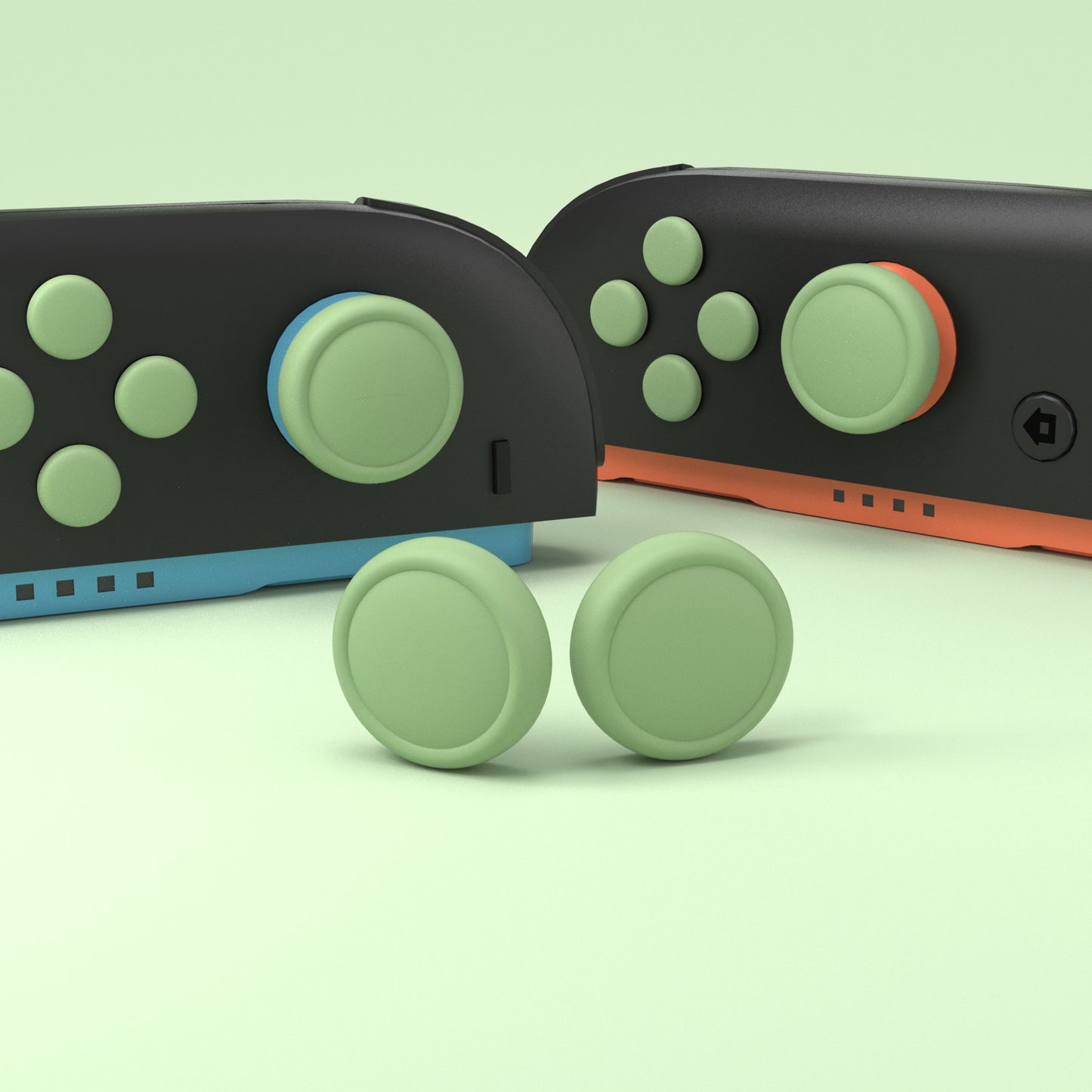 PlayVital Nintendo Switch 2(2025)対応 シリコンボタンカバー&親指グリップセット Joycon2対応 ABXY・方向ボタン用カラフルキャップ&ジョイスティックカバーセット【抹茶グリーン】