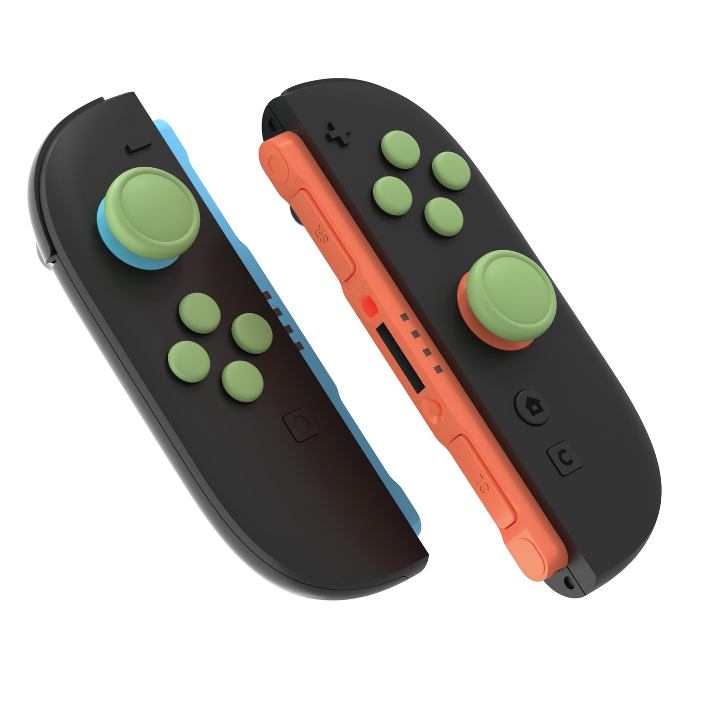PlayVital Nintendo Switch 2(2025)対応 シリコンボタンカバー&親指グリップセット Joycon2対応 ABXY・方向ボタン用カラフルキャップ&ジョイスティックカバーセット【抹茶グリーン】