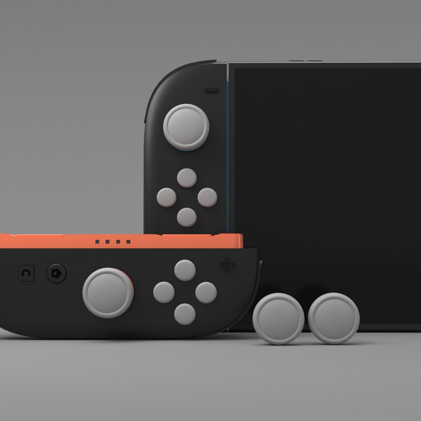 PlayVital Nintendo Switch 2(2025)対応 シリコンボタンカバー&親指グリップセット Joycon2対応 ABXY・方向ボタン用カラフルキャップ&ジョイスティックカバーセット【グレー】