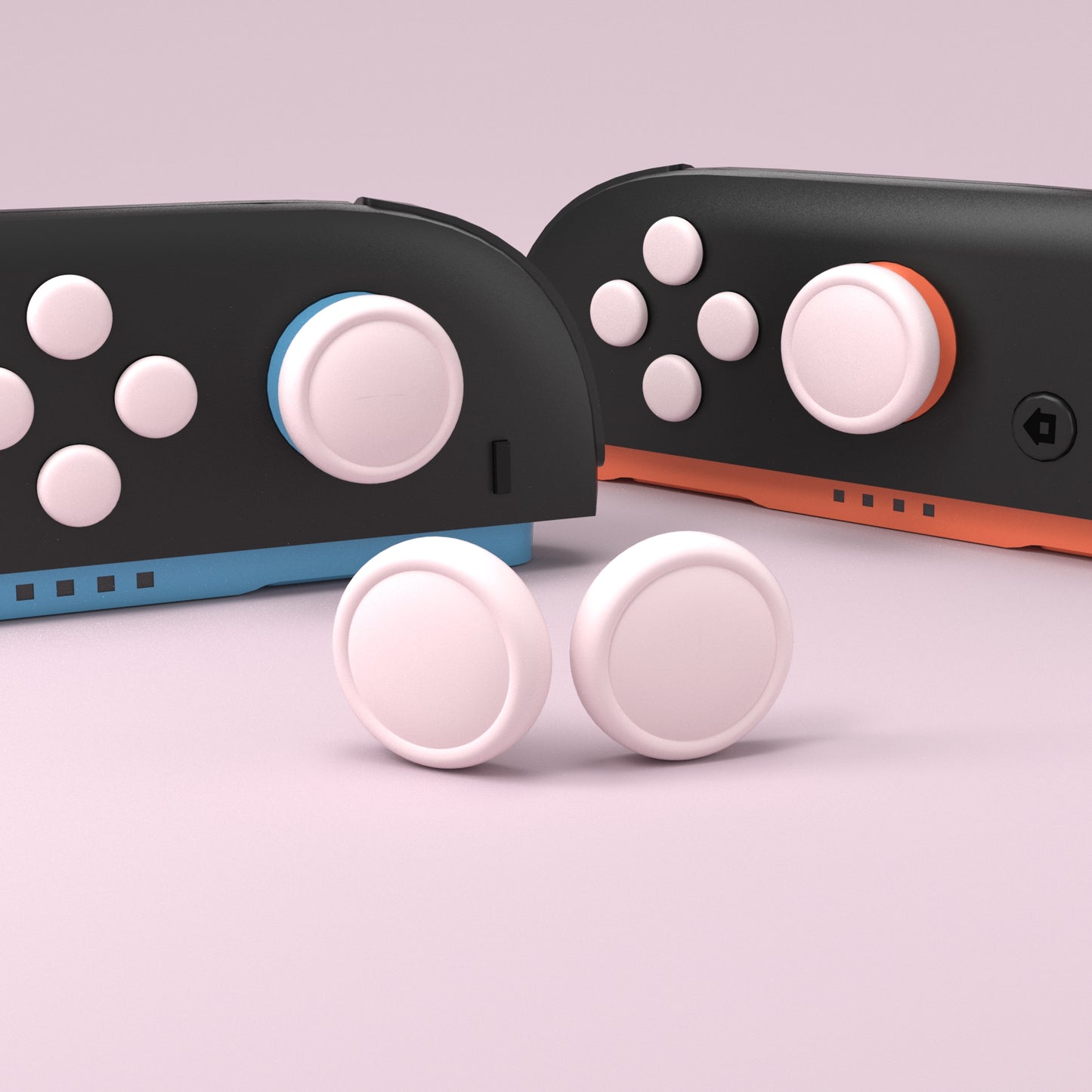 PlayVital Nintendo Switch 2(2025)対応 シリコンボタンカバー&親指グリップセット Joycon2対応 ABXY・方向ボタン用カラフルキャップ&ジョイスティックカバーセット【ピンク】