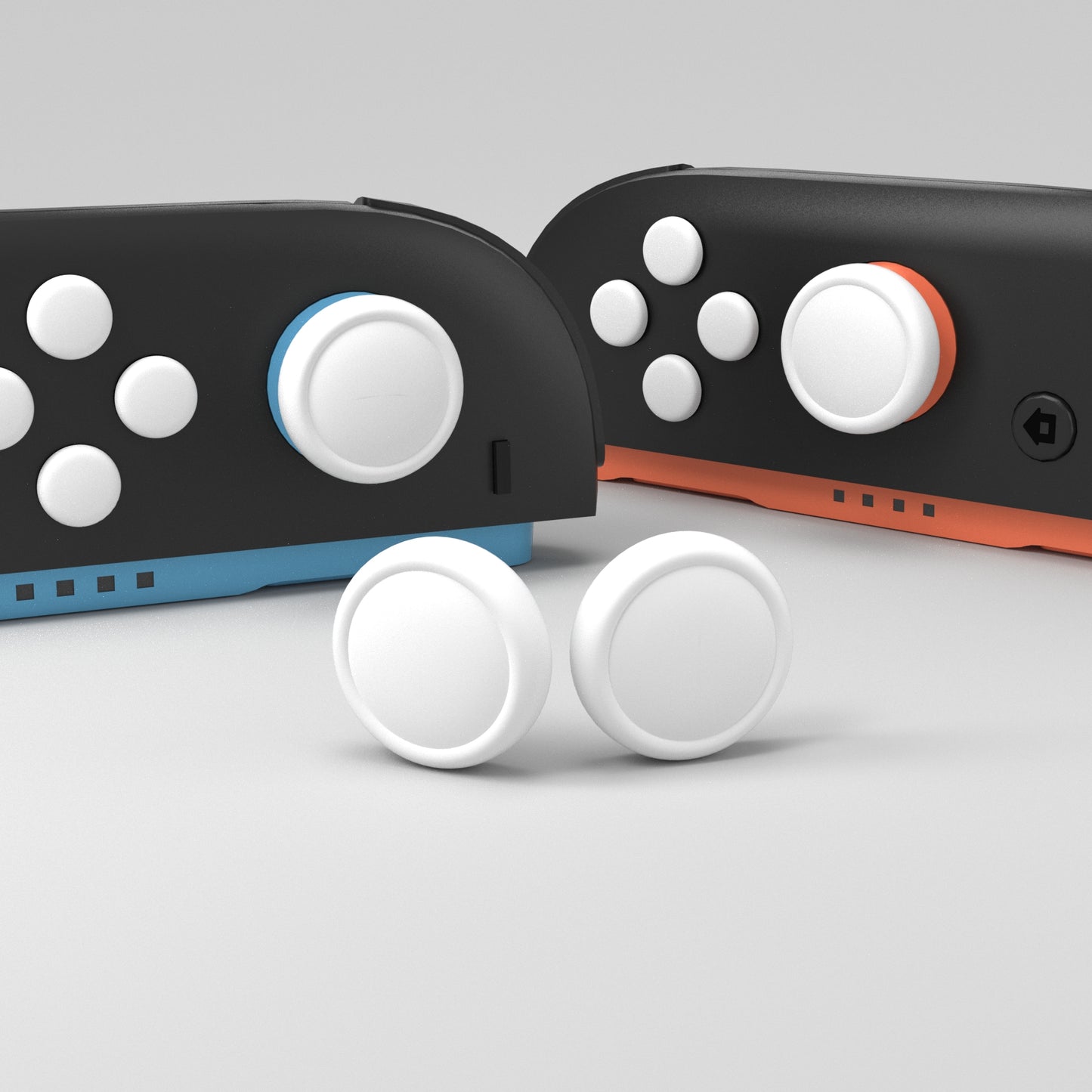 PlayVital Nintendo Switch 2(2025)対応 シリコンボタンカバー&親指グリップセット Joycon2対応 ABXY・方向ボタン用カラフルキャップ&ジョイスティックカバーセット【ホワイト】