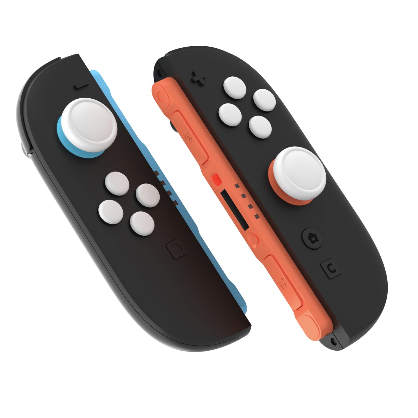 PlayVital Nintendo Switch 2(2025)対応 シリコンボタンカバー&親指グリップセット Joycon2対応 ABXY・方向ボタン用カラフルキャップ&ジョイスティックカバーセット【ホワイト】