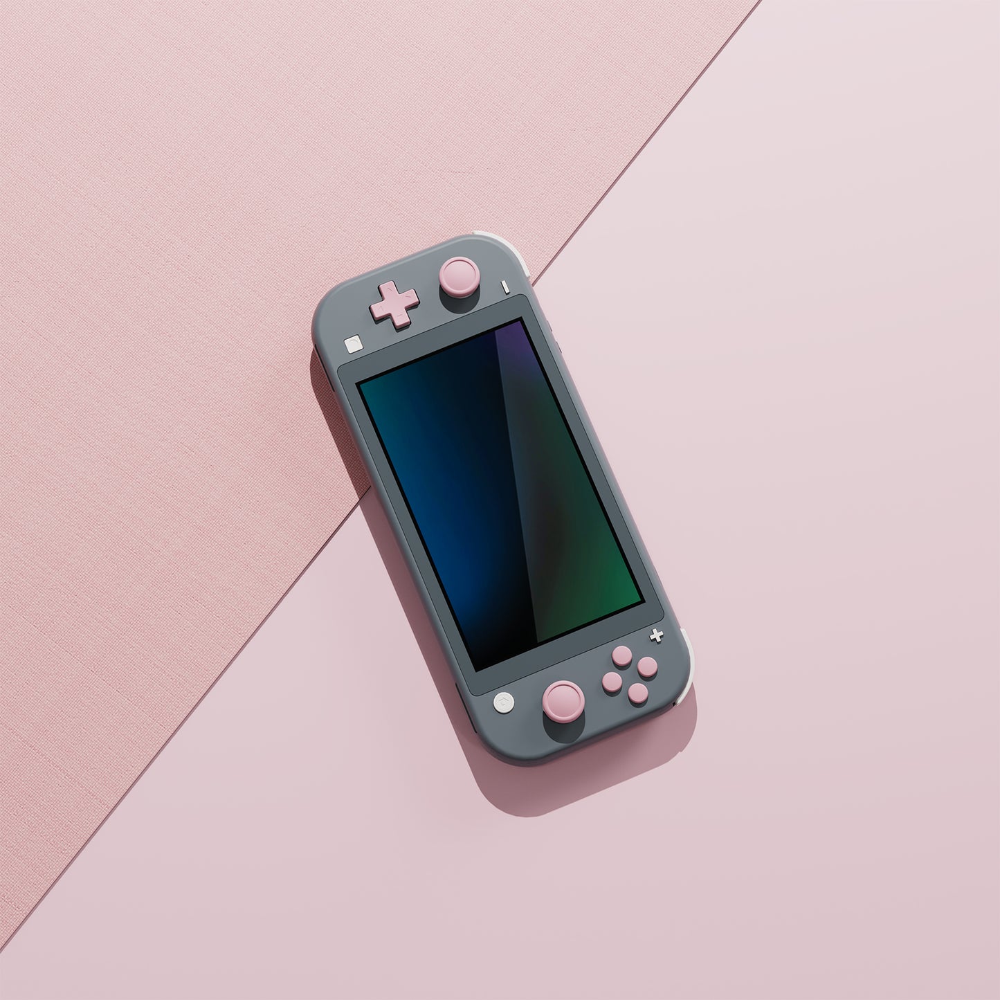 PlayVital シリコンボタンカバーやサムグリップセットSwitch/有機el/Switch Lite対応用、ABXY方向キーボタンキャップ、Switch Lite用 Dパッドボタンキャップ【ピンク】