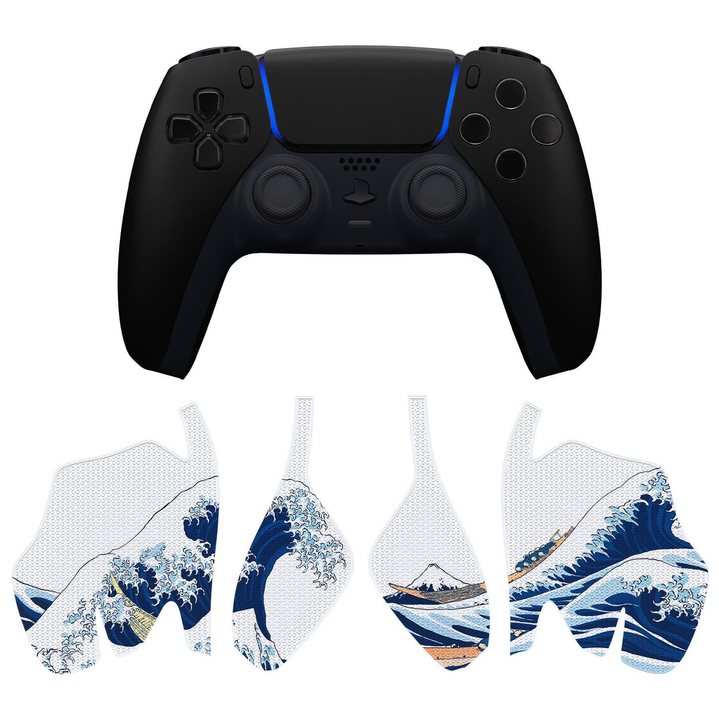PlayVital スプリットデザイン 滑り止め 吸汗性 プレミアムグリップ PS5 コントローラー用 【ザグレートウェブ】