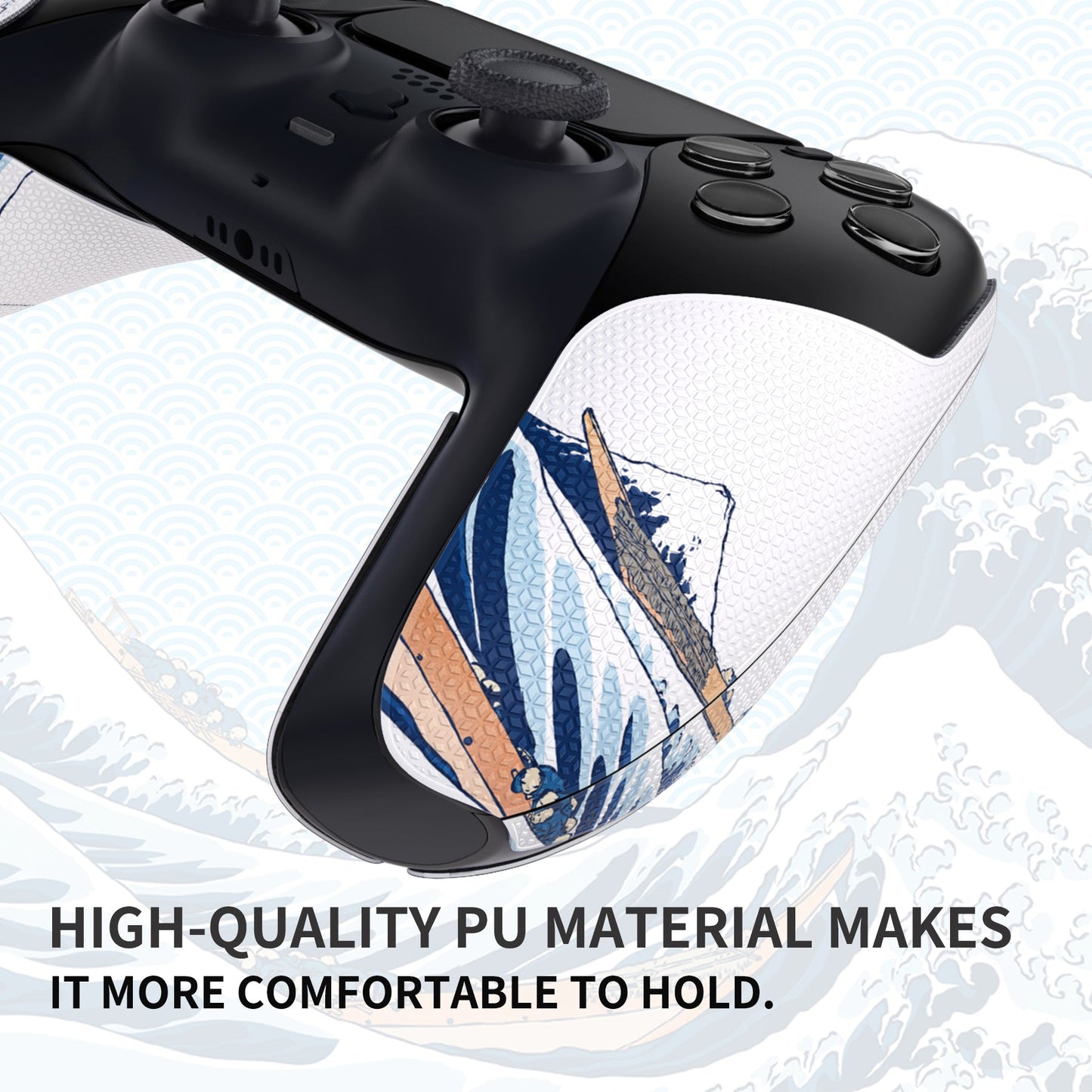 PlayVital スプリットデザイン 滑り止め 吸汗性 プレミアムグリップ PS5 コントローラー用 【ザグレートウェブ】