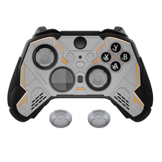 PlayVital Stellar Mecha シリコンカバー スキン&サムグリップ&ステッカー付き Xbox Elite Series 2 & Elite Series 2 Core コントローラー対応【グレー&ブラック】