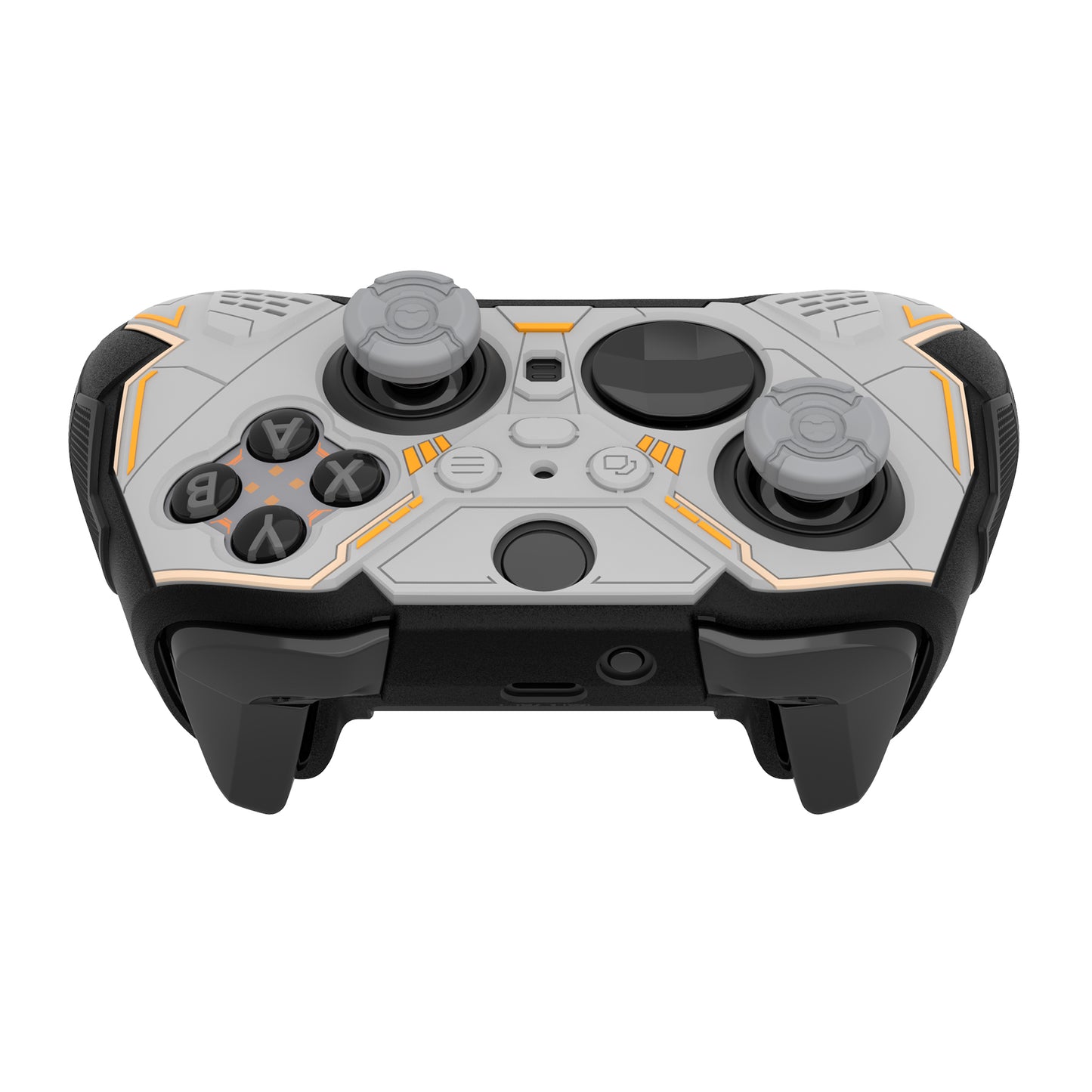 PlayVital Stellar Mecha シリコンカバー スキン&サムグリップ&ステッカー付き Xbox Elite Series 2 & Elite Series 2 Core コントローラー対応【グレー&ブラック】