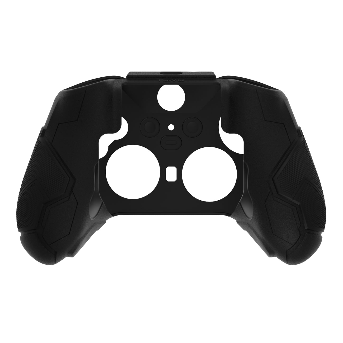PlayVital Stellar Mecha シリコンカバー スキン&サムグリップ&ステッカー付き Xbox Elite Series 2 & Elite Series 2 Core コントローラー対応【グレー&ブラック】