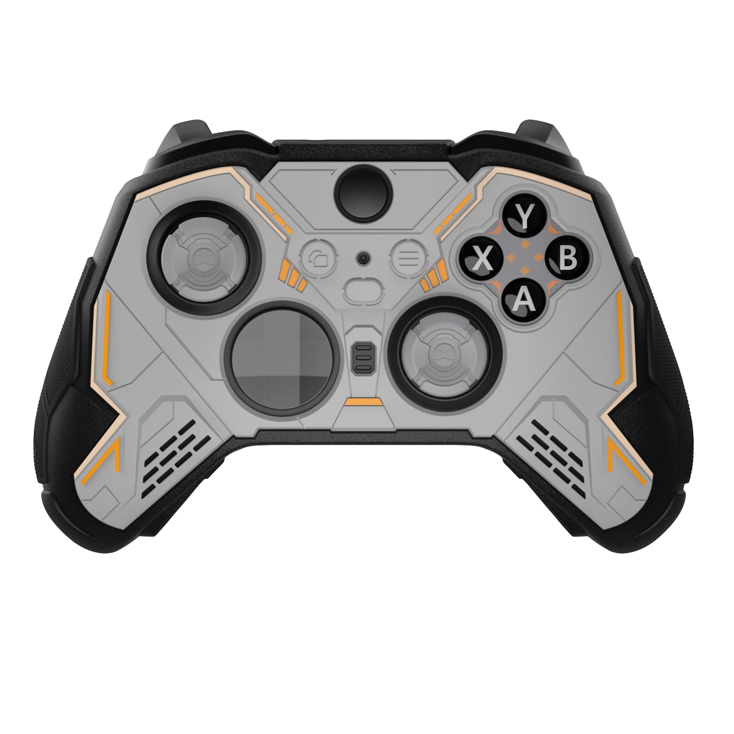 PlayVital Stellar Mecha シリコンカバー スキン&サムグリップ&ステッカー付き Xbox Elite Series 2 & Elite Series 2 Core コントローラー対応【グレー&ブラック】