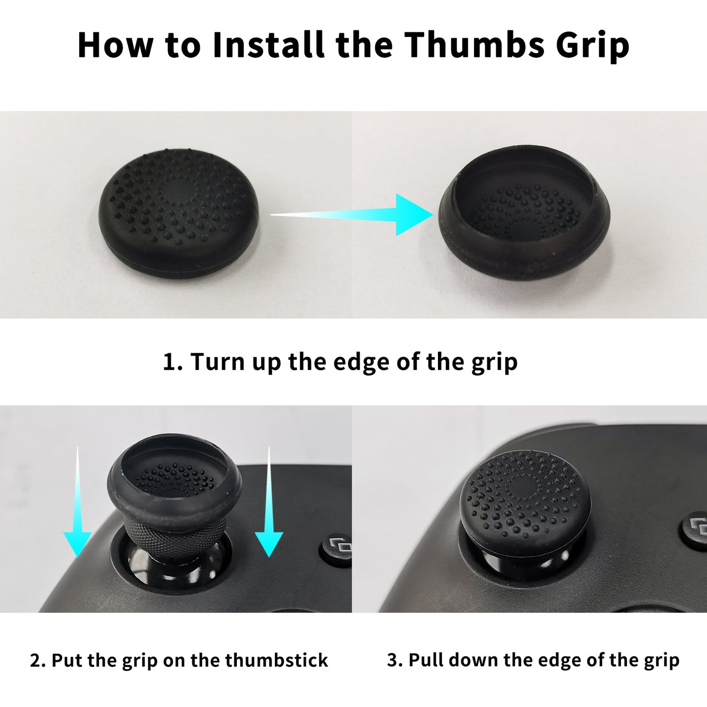 PlayVital Stellar Mecha シリコンカバー スキン&サムグリップ&ステッカー付き Xbox Elite Series 2 & Elite Series 2 Core コントローラー対応【グレー&ブラック】