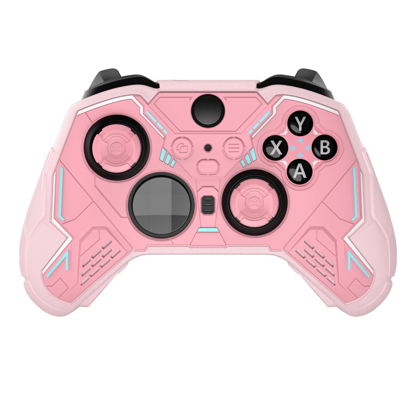 PlayVital Stellar Mecha シリコンカバー スキン&サムグリップ&ステッカー付き Xbox Elite Series 2 & Elite Series 2 Core コントローラー対応【ピーチピンク&ブロッサムピンク】