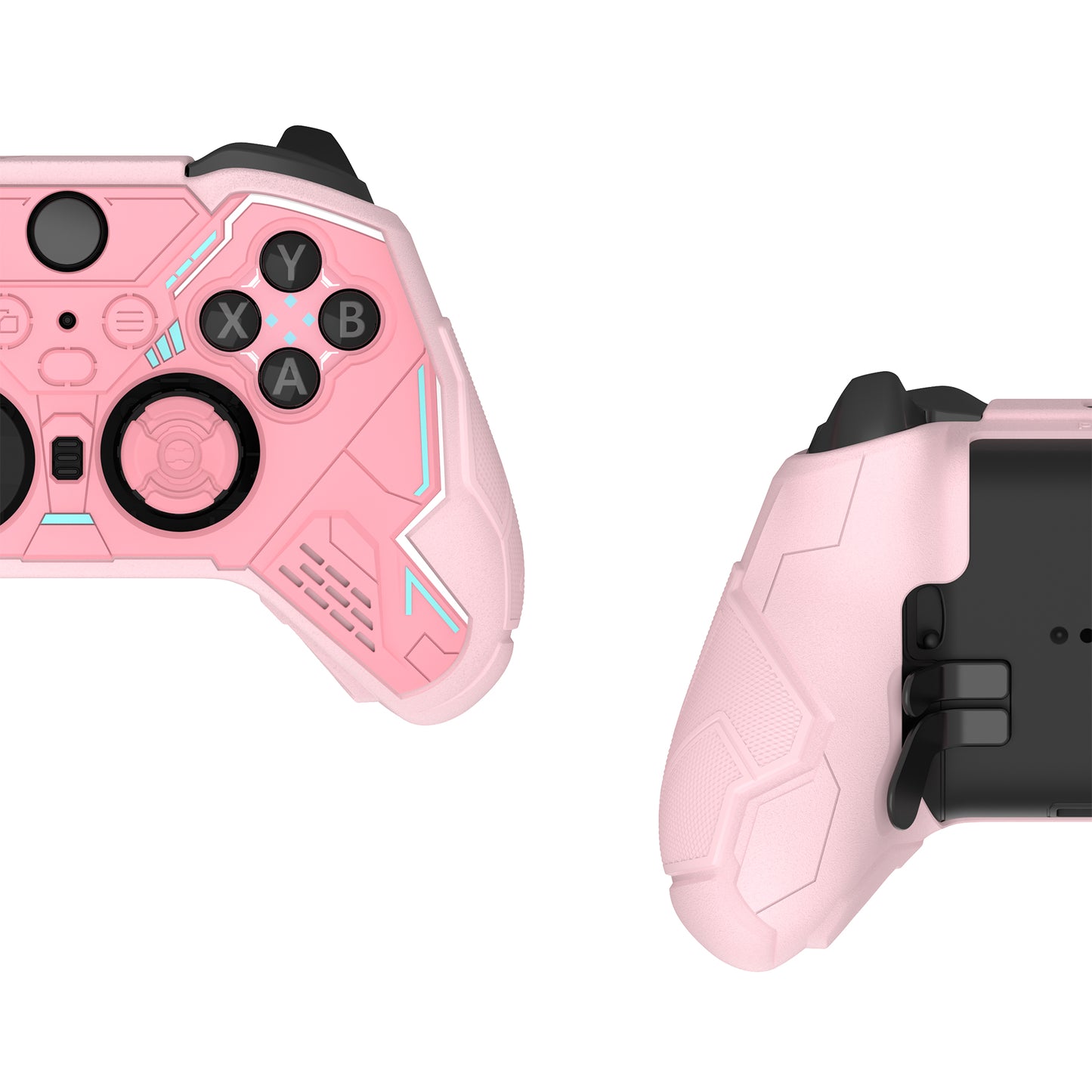 PlayVital Stellar Mecha シリコンカバー スキン&サムグリップ&ステッカー付き Xbox Elite Series 2 & Elite Series 2 Core コントローラー対応【ピーチピンク&ブロッサムピンク】