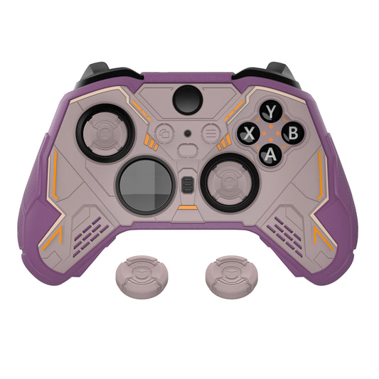 PlayVital Stellar Mecha シリコンカバー スキン&サムグリップ&ステッカー付き Xbox Elite Series 2 & Elite Series 2 Core コントローラー対応【ローズブラウン&パープル】