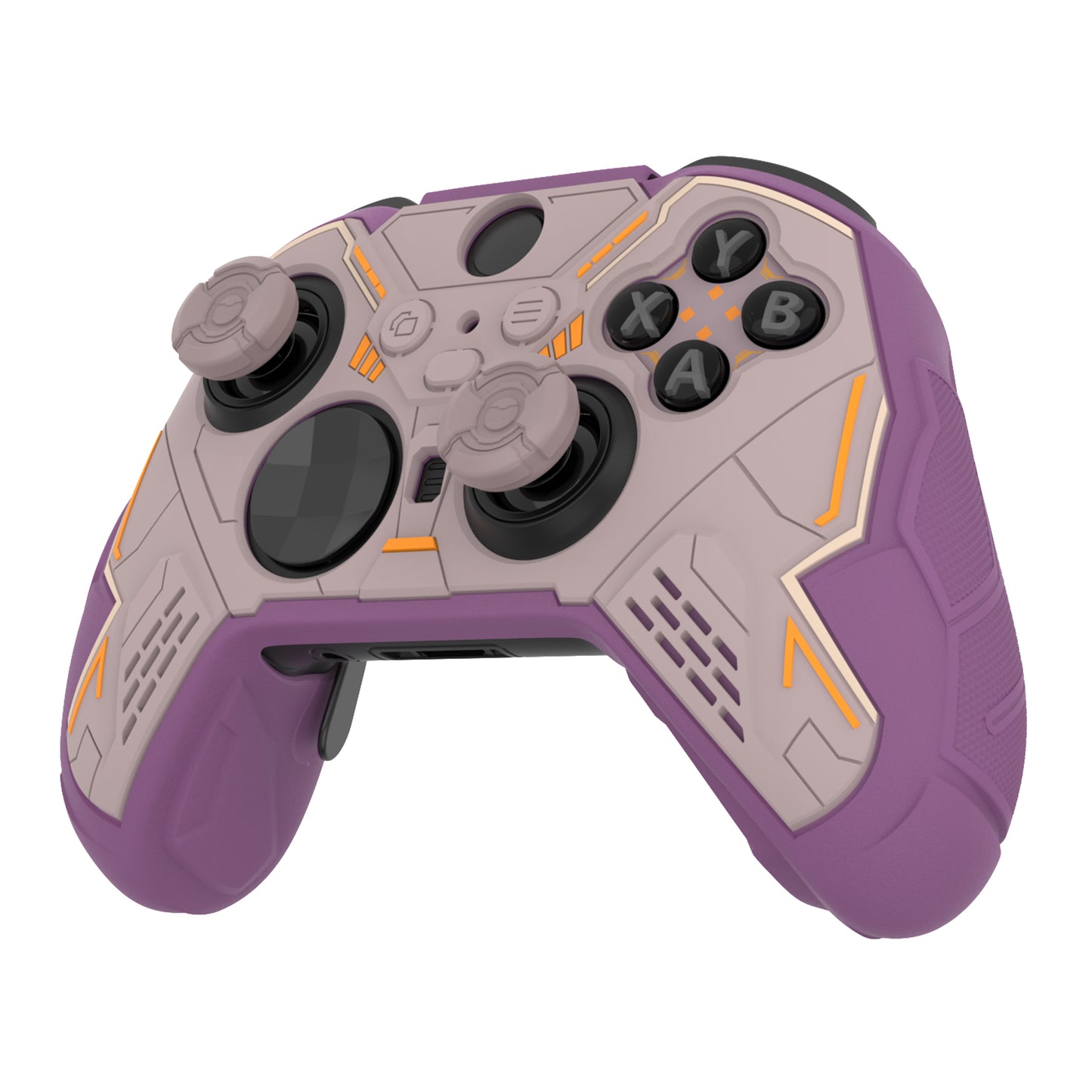 PlayVital Stellar Mecha シリコンカバー スキン&サムグリップ&ステッカー付き Xbox Elite Series 2 & Elite Series 2 Core コントローラー対応【ローズブラウン&パープル】