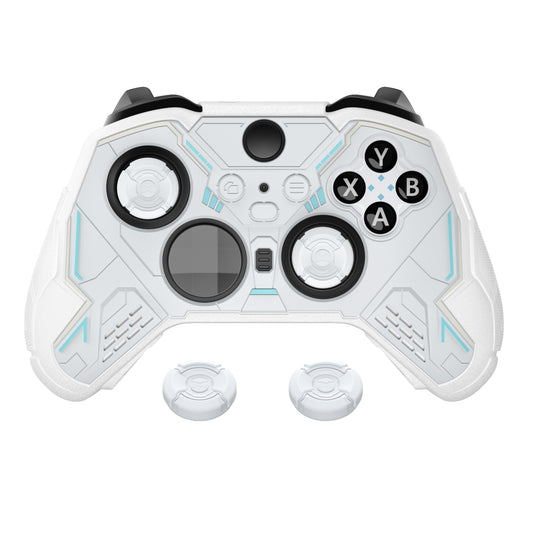 PlayVital Stellar Mecha シリコンカバー スキン&サムグリップ&ステッカー付き Xbox Elite Series 2 & Elite Series 2 Core コントローラー対応【ウォームホワイト&スノーホワイト】