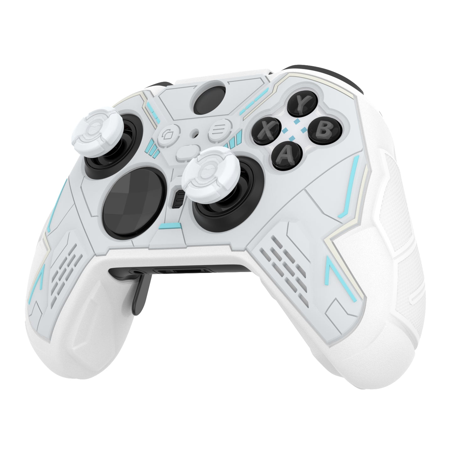 PlayVital Stellar Mecha シリコンカバー スキン&サムグリップ&ステッカー付き Xbox Elite Series 2 & Elite Series 2 Core コントローラー対応【ウォームホワイト&スノーホワイト】