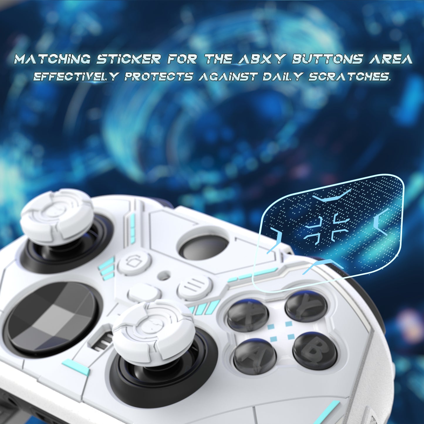 PlayVital Stellar Mecha シリコンカバー スキン&サムグリップ&ステッカー付き Xbox Elite Series 2 & Elite Series 2 Core コントローラー対応【ウォームホワイト&スノーホワイト】