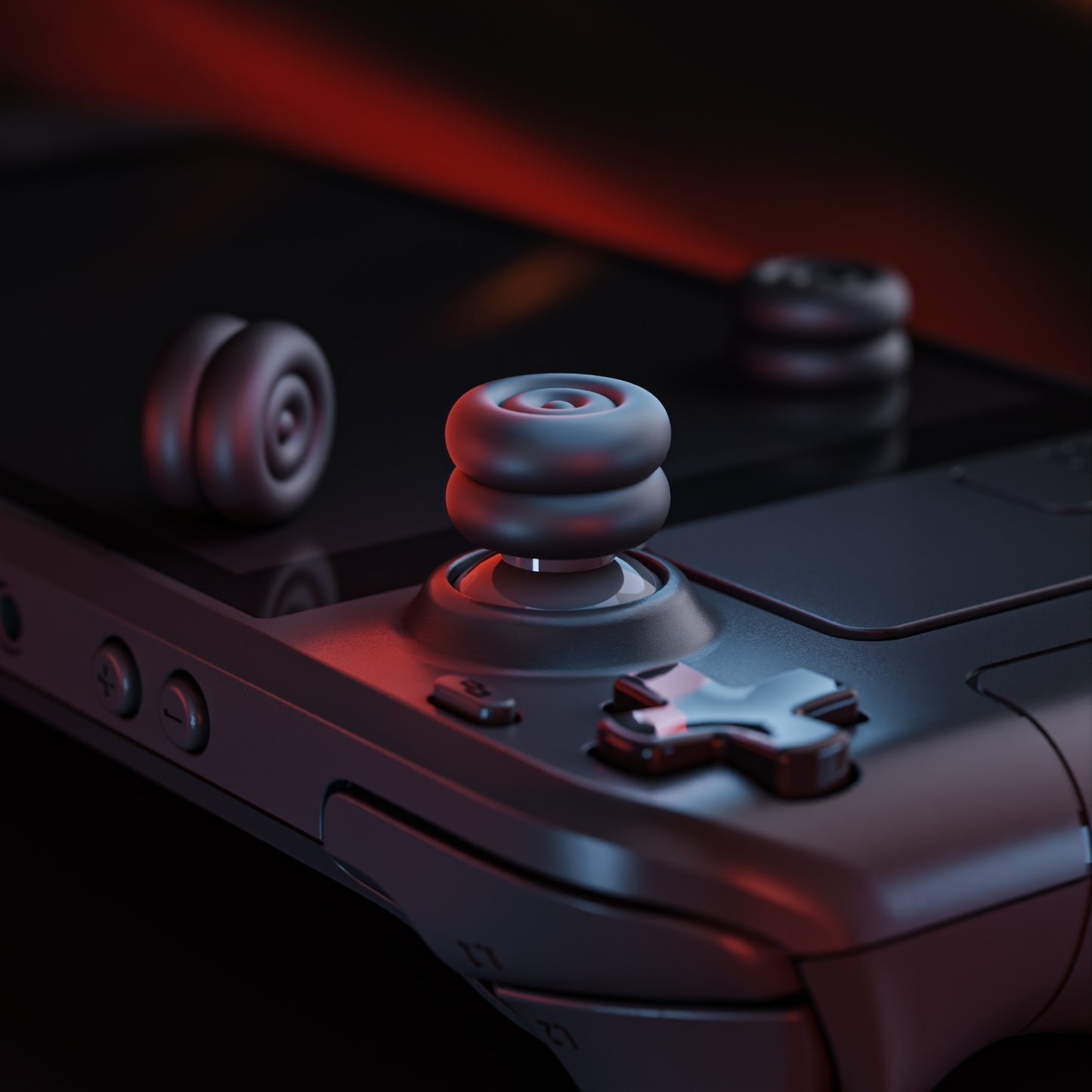 PlayVital サムクッションキャップ サムグリップ (4個入り) Steam Deck LCD & OLED 用 高さアップジョイスティックカバー 滑り止めテクスチャー付き スチームデック用アクセサリー アナログスティック保護【ブラック】
