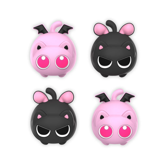 PlayVital 親指クッションキャップ かわいい親指グリップキャップ Nintendo Switch & 有機el & Switch Lite用【PP & VV 翼のある子猫たち】