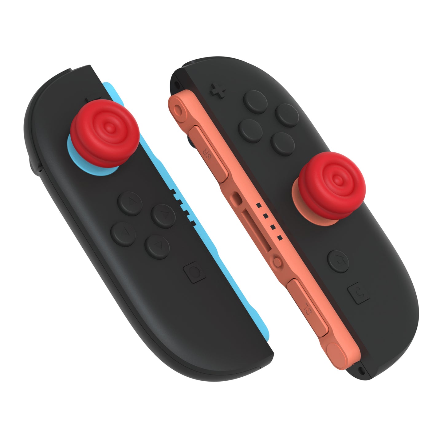 PlayVital Nintendo Switch 2(2025)対応 親指クッションキャップ 親指グリップカバー Joycon 2対応 アナログスティックカバー アクセサリー【レッド】