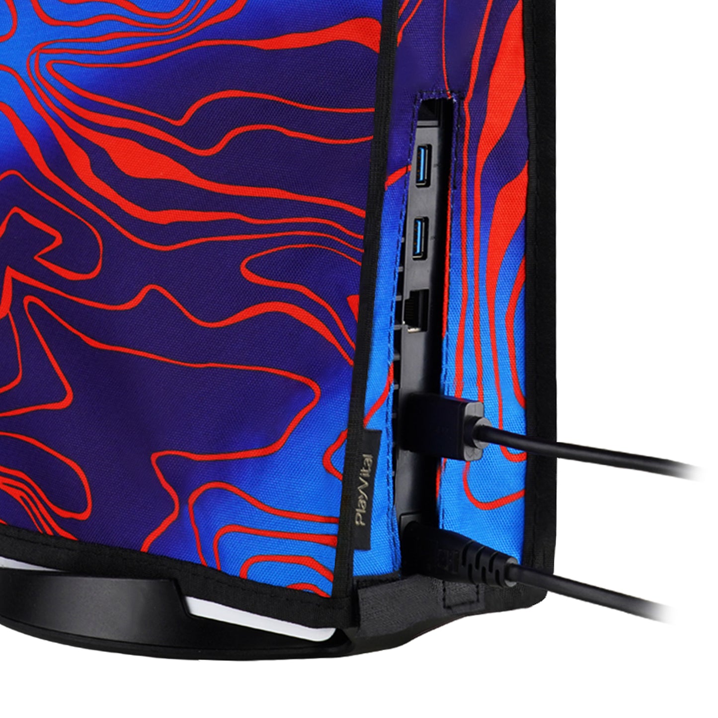 PlayVital 縦式 傷防止 防水 ナイロン ダストカバー PS5 コンソール デジタル版 & ディスク版用【ダマスカス迷彩】
