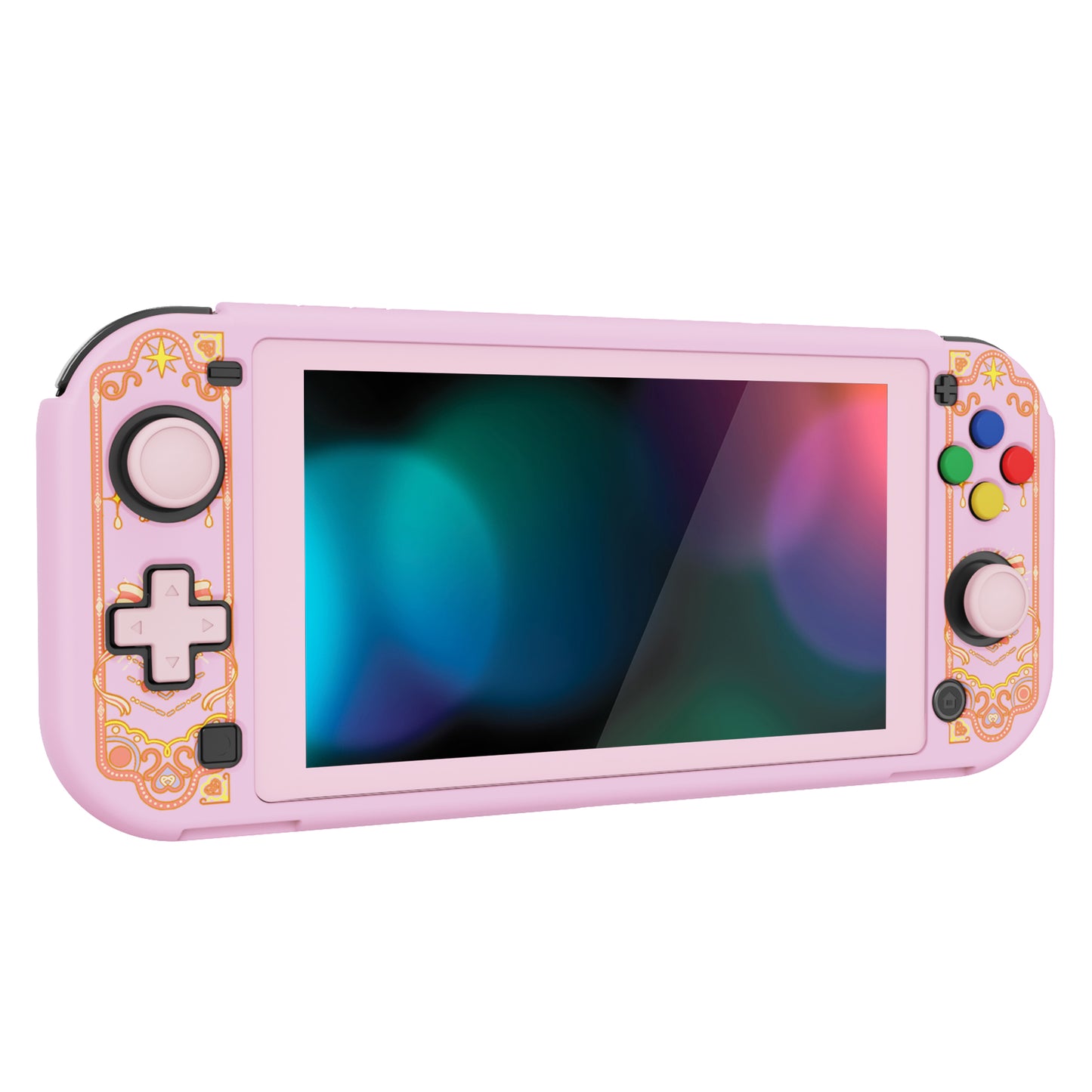 PlayVital ZealProtect ハードシェル保護ケース スクリーンプロテクター、サムグリップキャップ、ボタンキャップ付き Switch Lite用【魔法の翼】