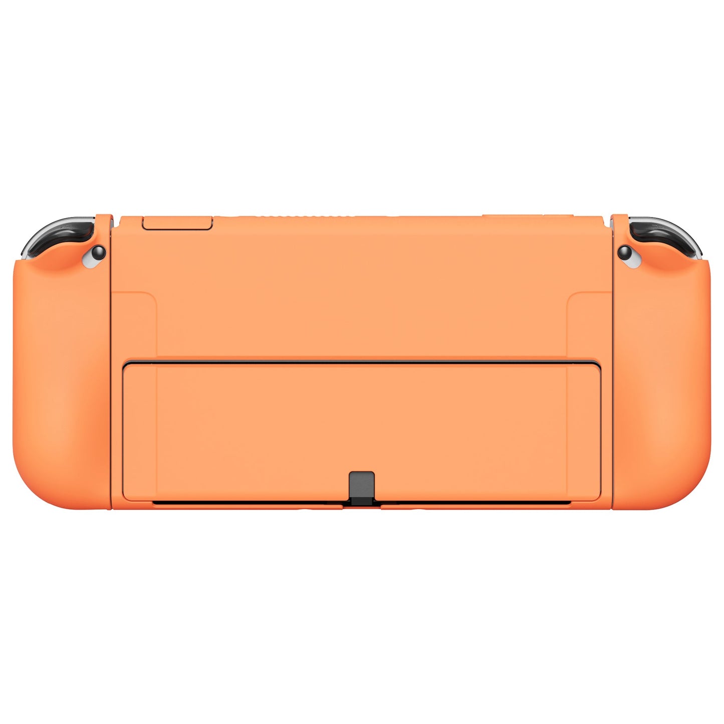 PlayVital ZealProtect ソフト TPU スリム保護ケース 親指グリップキャップと ABXY 方向ボタンキャップ付き Switch 有機el 用【アプリコットイエロー 】
