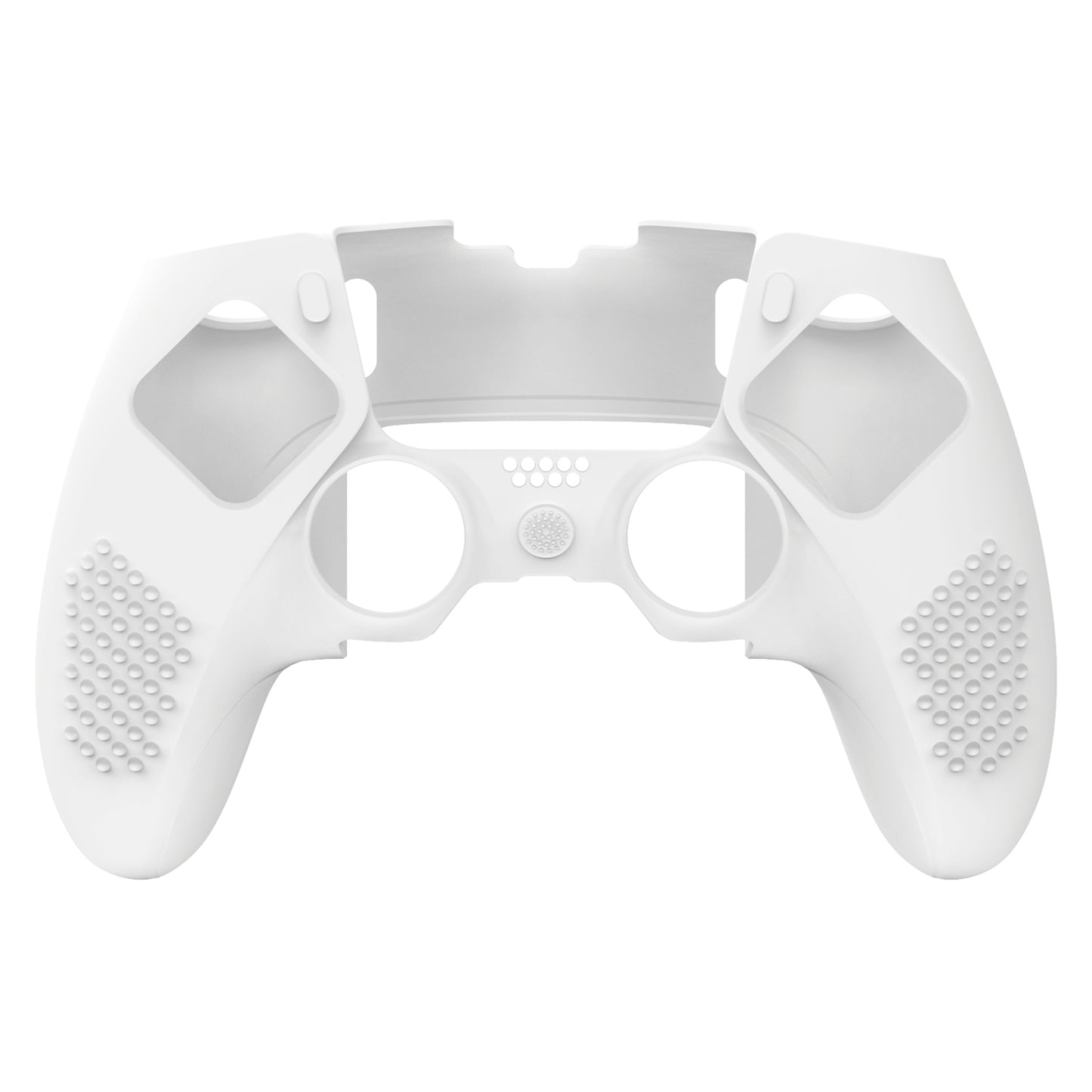 PlayVital 3D スタッズエディション 滑り止めシリコンカバーケース サムグリップキャップ付き PS5 Edge コントローラー用【ホワイト】