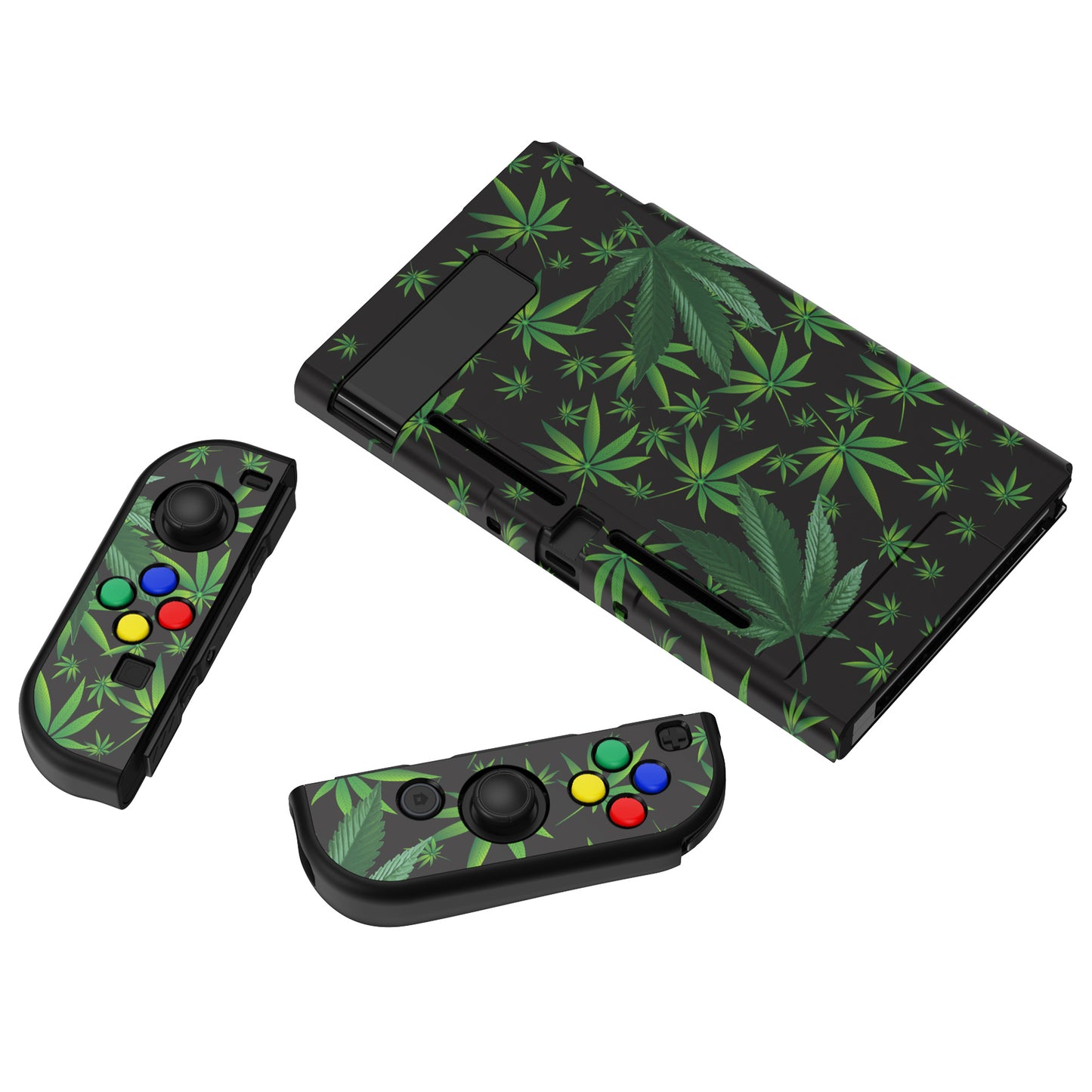 PlayVital カスタマイズ ドッキング可能 ハードシェル保護ケース NS Switch コンソール用【グリーンウィード】