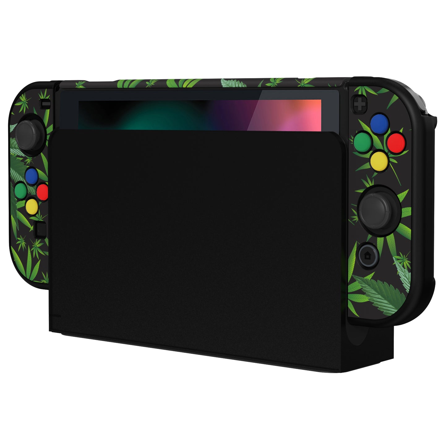 PlayVital カスタマイズ ドッキング可能 ハードシェル保護ケース NS Switch コンソール用【グリーンウィード】