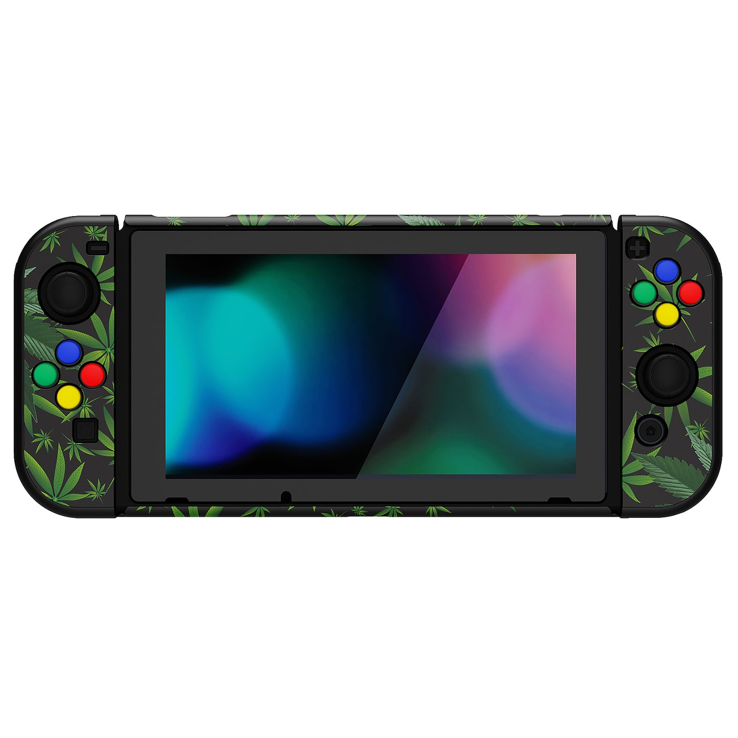 PlayVital カスタマイズ ドッキング可能 ハードシェル保護ケース NS Switch コンソール用【グリーンウィード】