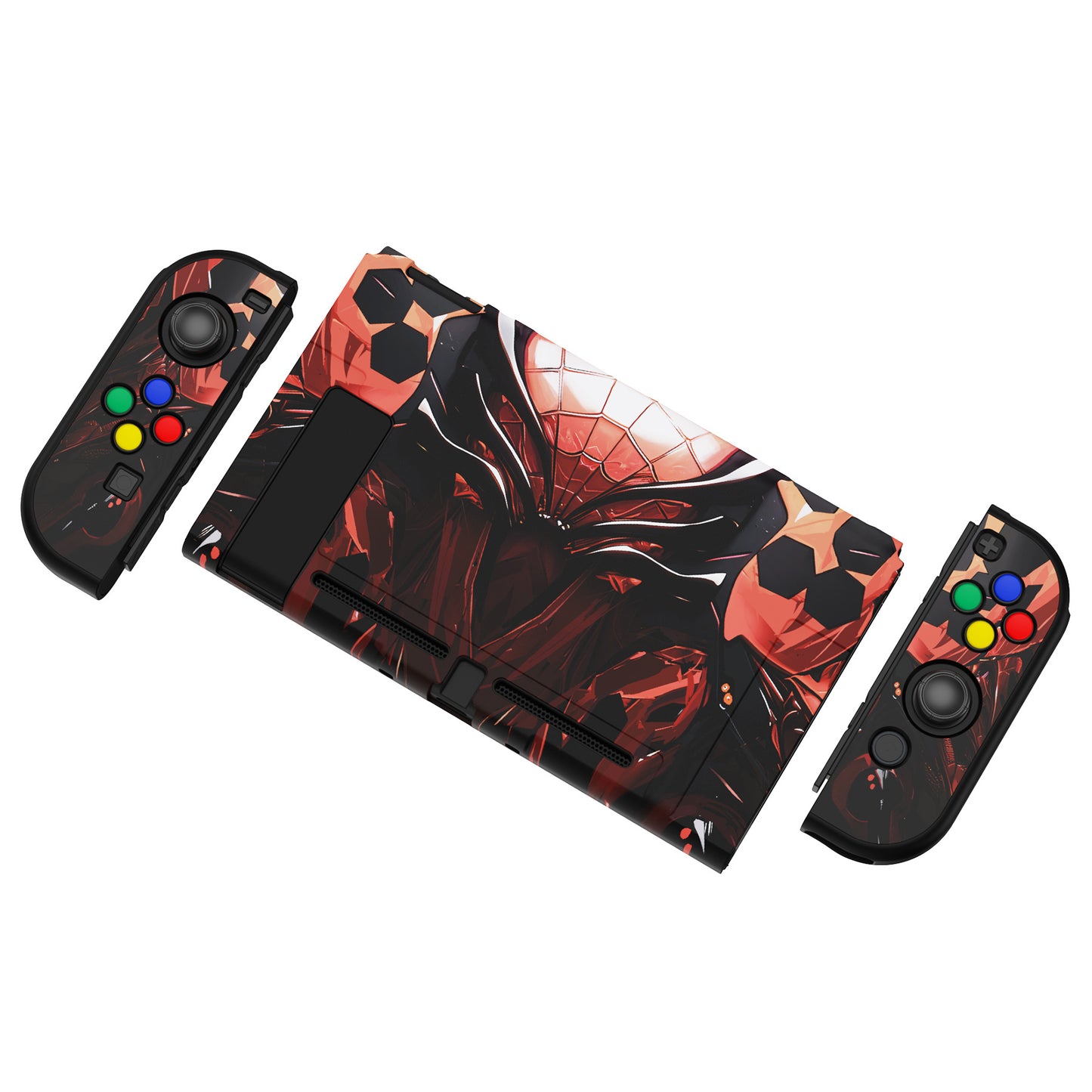 PlayVital カスタマイズ ドッキング可能 ハードシェル保護ケース NS Switch コンソール用【スパイダーアーマー】