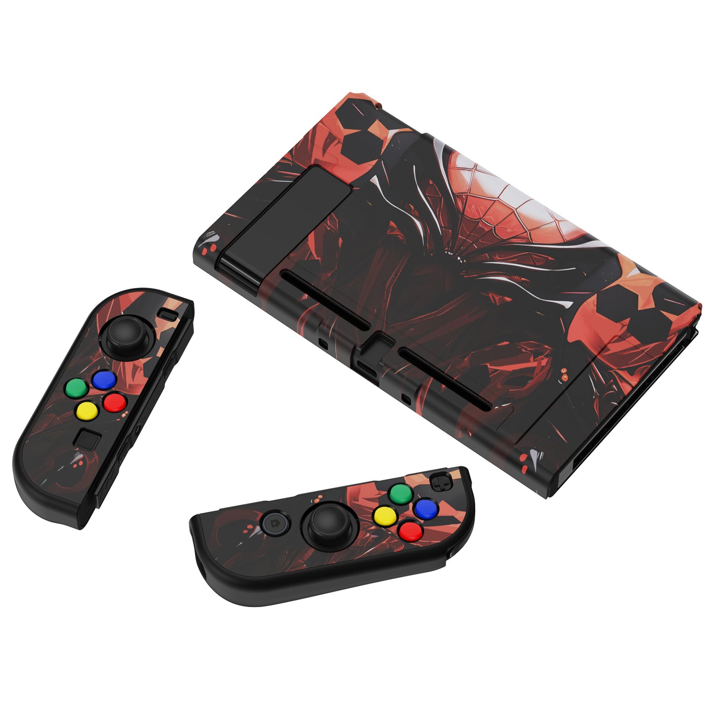 PlayVital カスタマイズ ドッキング可能 ハードシェル保護ケース NS Switch コンソール用【スパイダーアーマー】