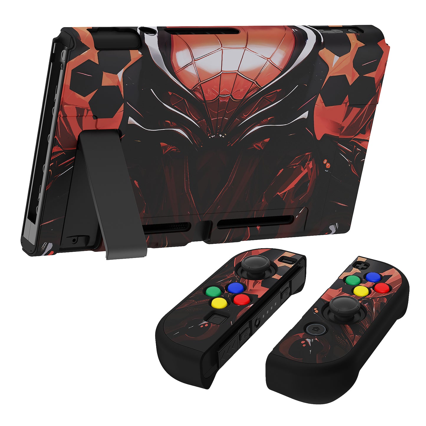 PlayVital カスタマイズ ドッキング可能 ハードシェル保護ケース NS Switch コンソール用【スパイダーアーマー】