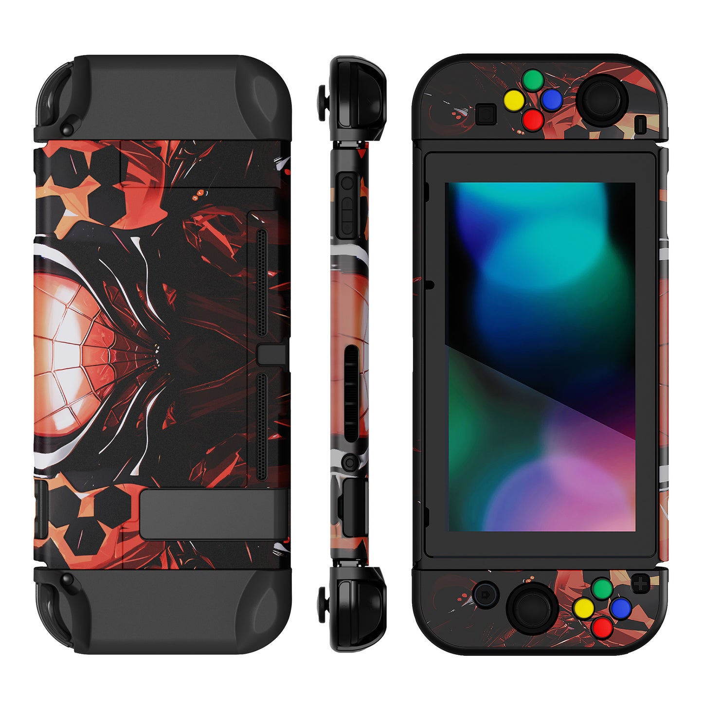PlayVital カスタマイズ ドッキング可能 ハードシェル保護ケース NS Switch コンソール用【スパイダーアーマー】