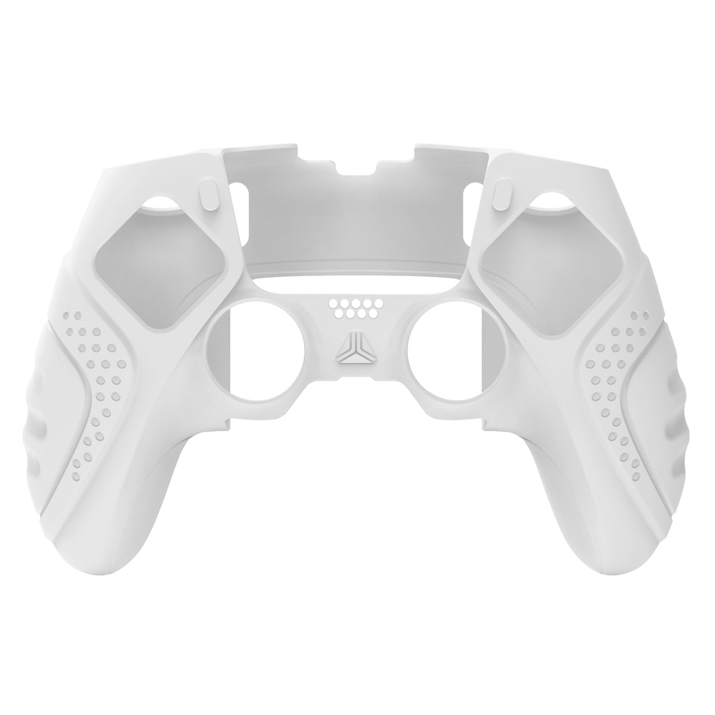 PlayVital Guardian Edition 滑り止め人間工学シリコンカバーケース 親指グリップキャップ付き PS5 Edge コントローラー用【ホワイト】