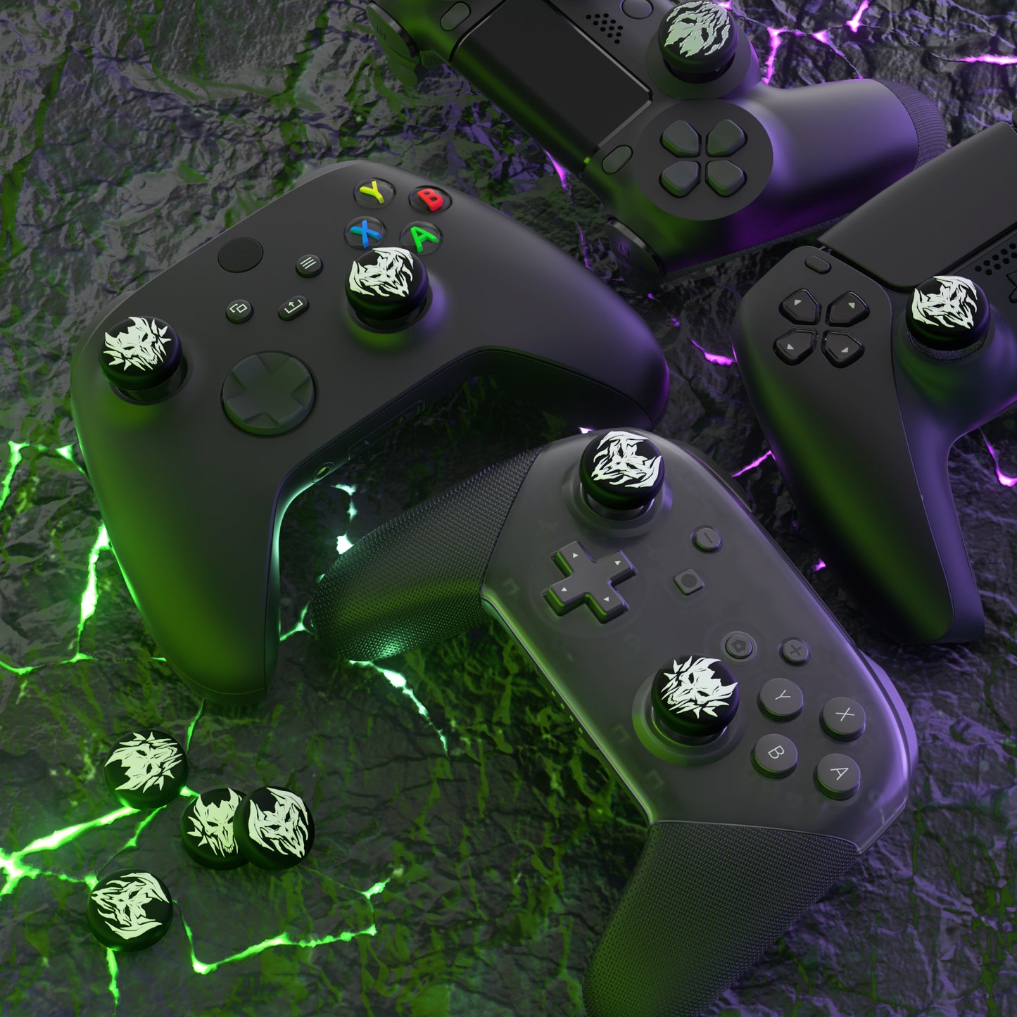 PlayVital リッチデーモンズ サムグリップキャップ PS5&PS4&Xbox Series X/S&Switch Proコントローラー用