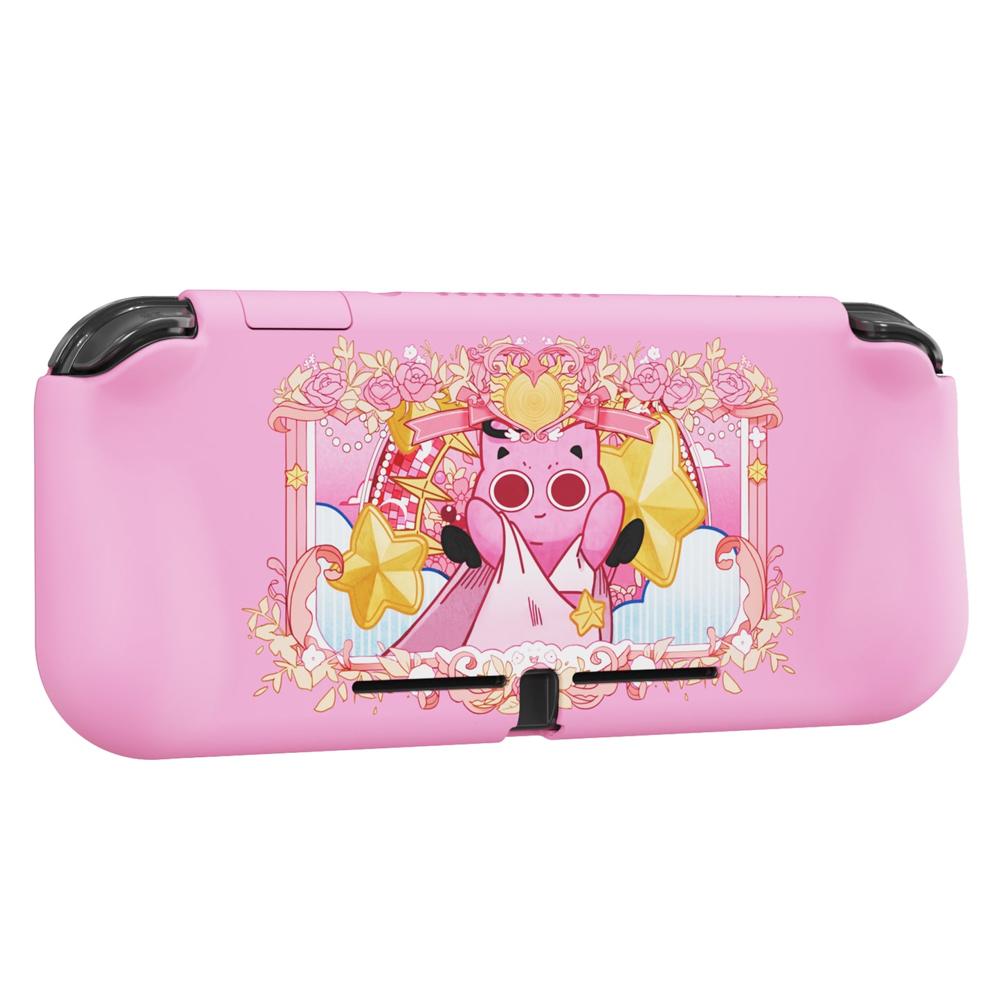 PlayVital ZealProtect ハードシェル保護ケース スクリーンプロテクター、サムグリップキャップ、ボタンキャップ付き Switch Lite用【PP & ピンク】