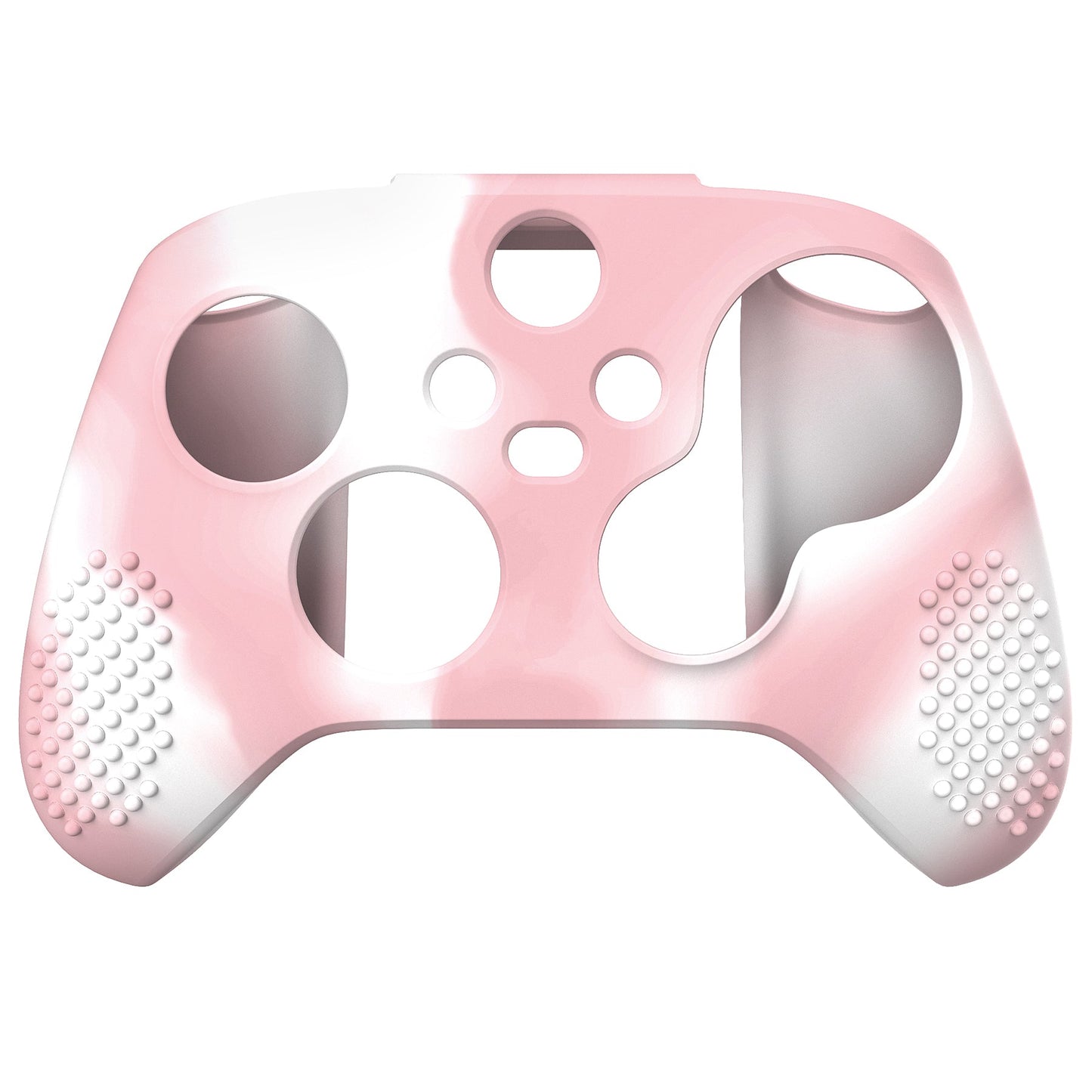 PlayVital 3D Studded Edition Anti-slip Silicone Cover Skin with Thumb Grip Caps for Xbox Series X/S Controller & Xbox Core Wireless Controller - Pink & White - SDX3025 PlayVital