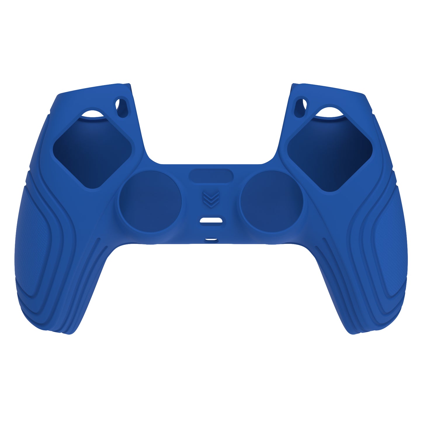 PlayVital Samurai Edition 滑り止めシリコンカバースキン サムグリップキャップ付き PS5 ワイヤレスコントローラー用【ブルー】