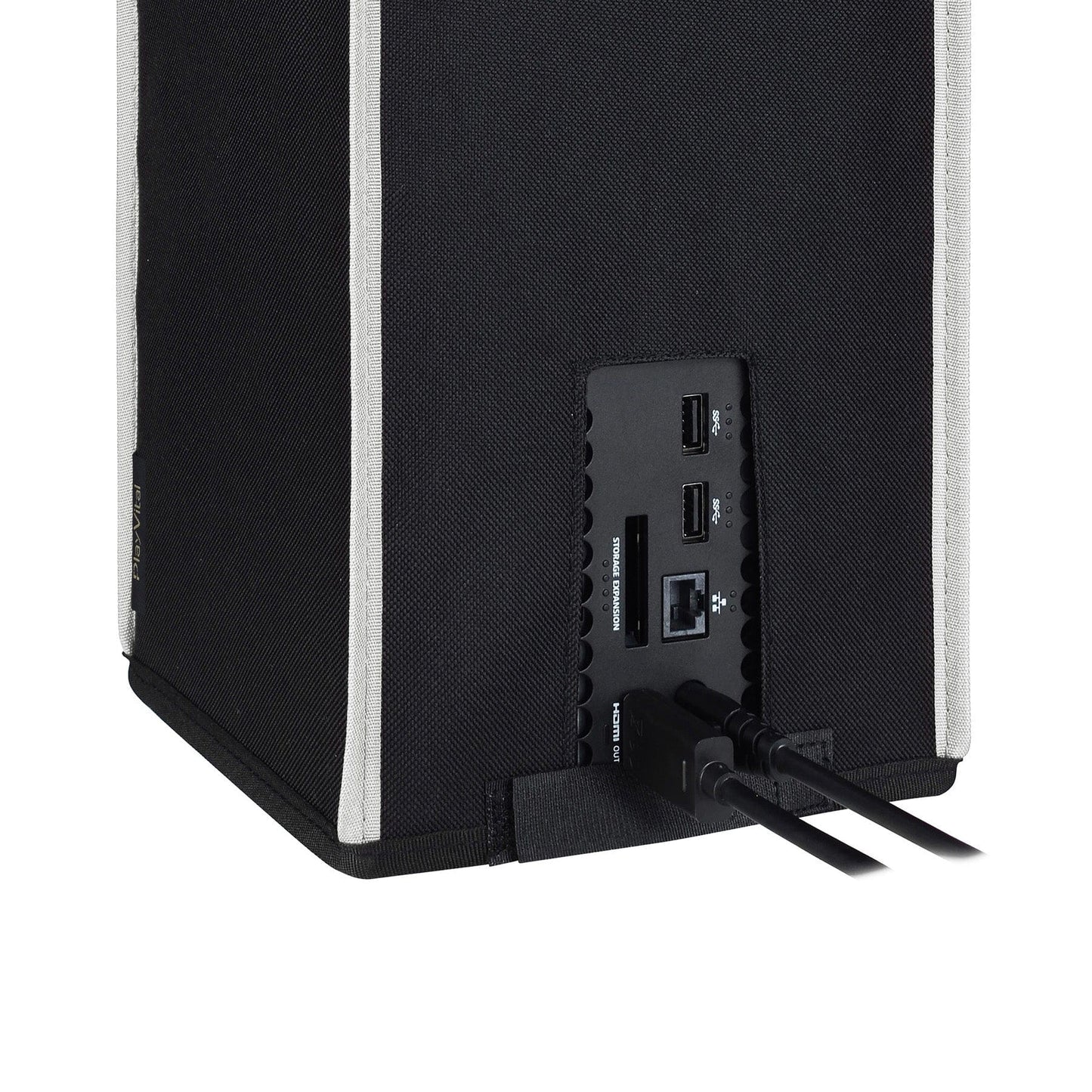 PlayVital Black & Light Gray Trim Nylon Dust Cover for Xbox Series X Console, Soft Neat Lining Dust Guard, Anti Scratch Waterproof Cover Sleeve for Xbox Series X Console - X3PJ013 PlayVital