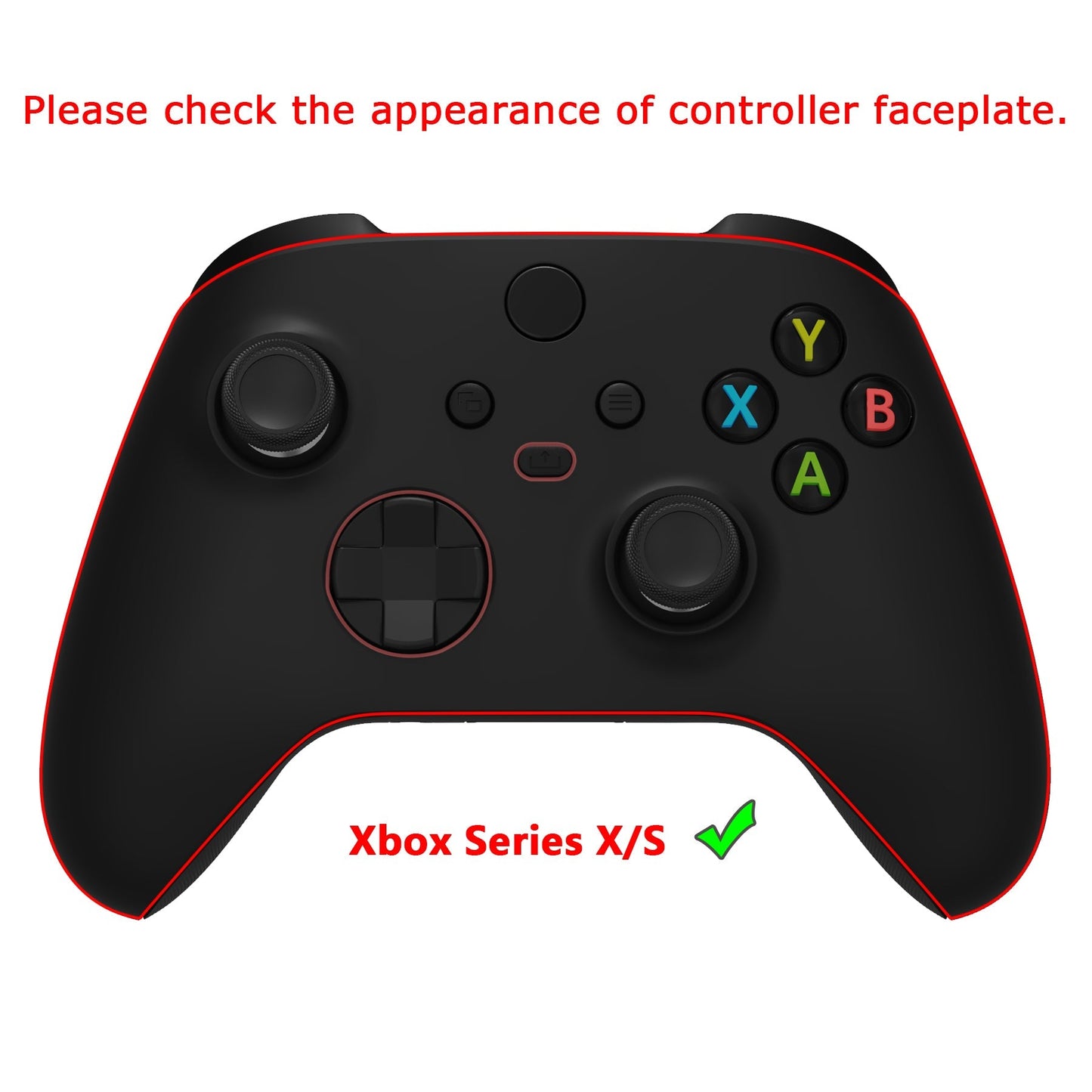 PlayVital Anti-Skid Sweat-Absorbent Controller Grip for Xbox Series X/S Controller, Professional Textured Soft Rubber Pads Handle Grips for Xbox Core Wireless Controller - X3PJ001 PlayVital